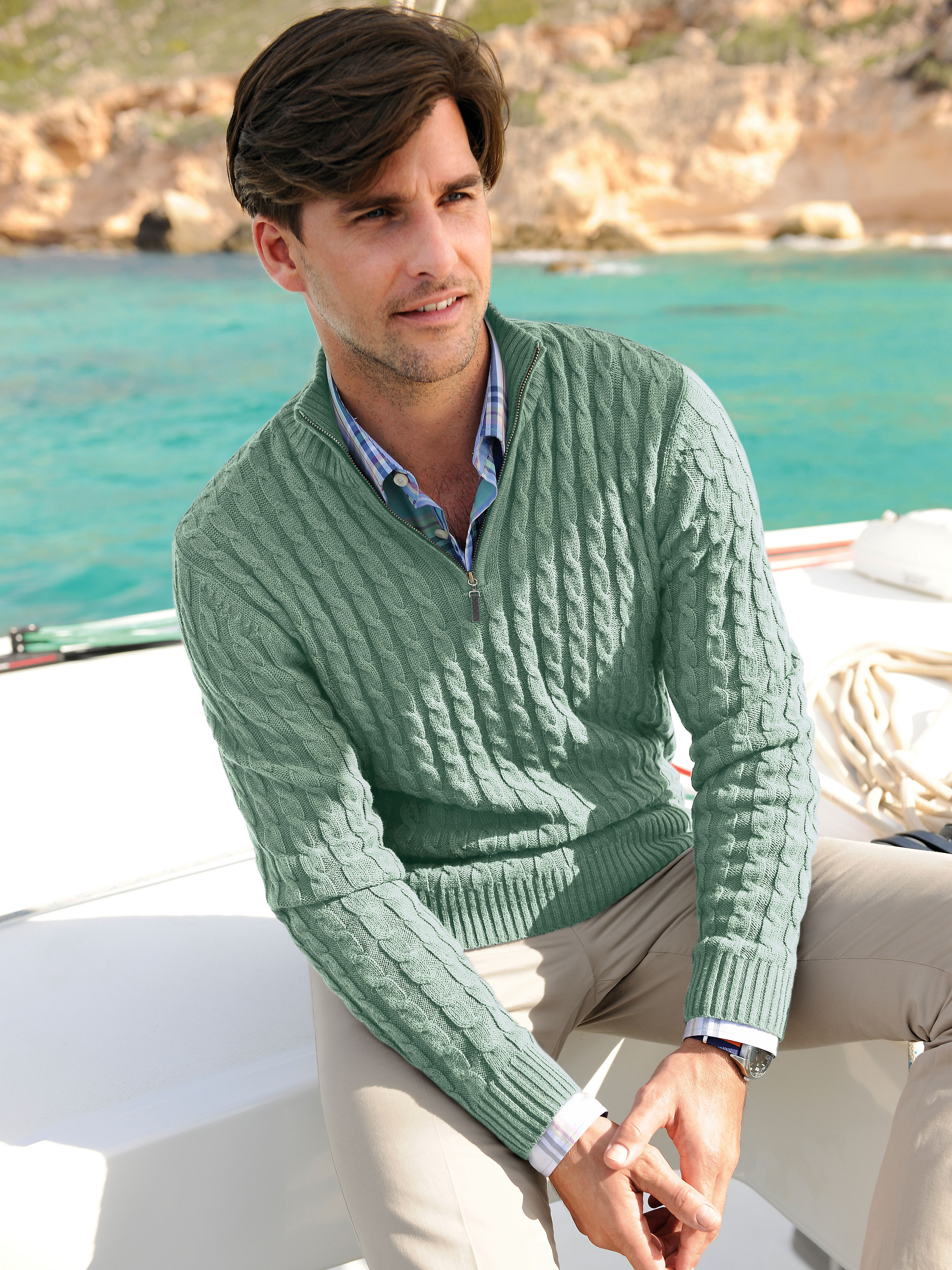 Image of Turtleneck pullover Peter Hahn green