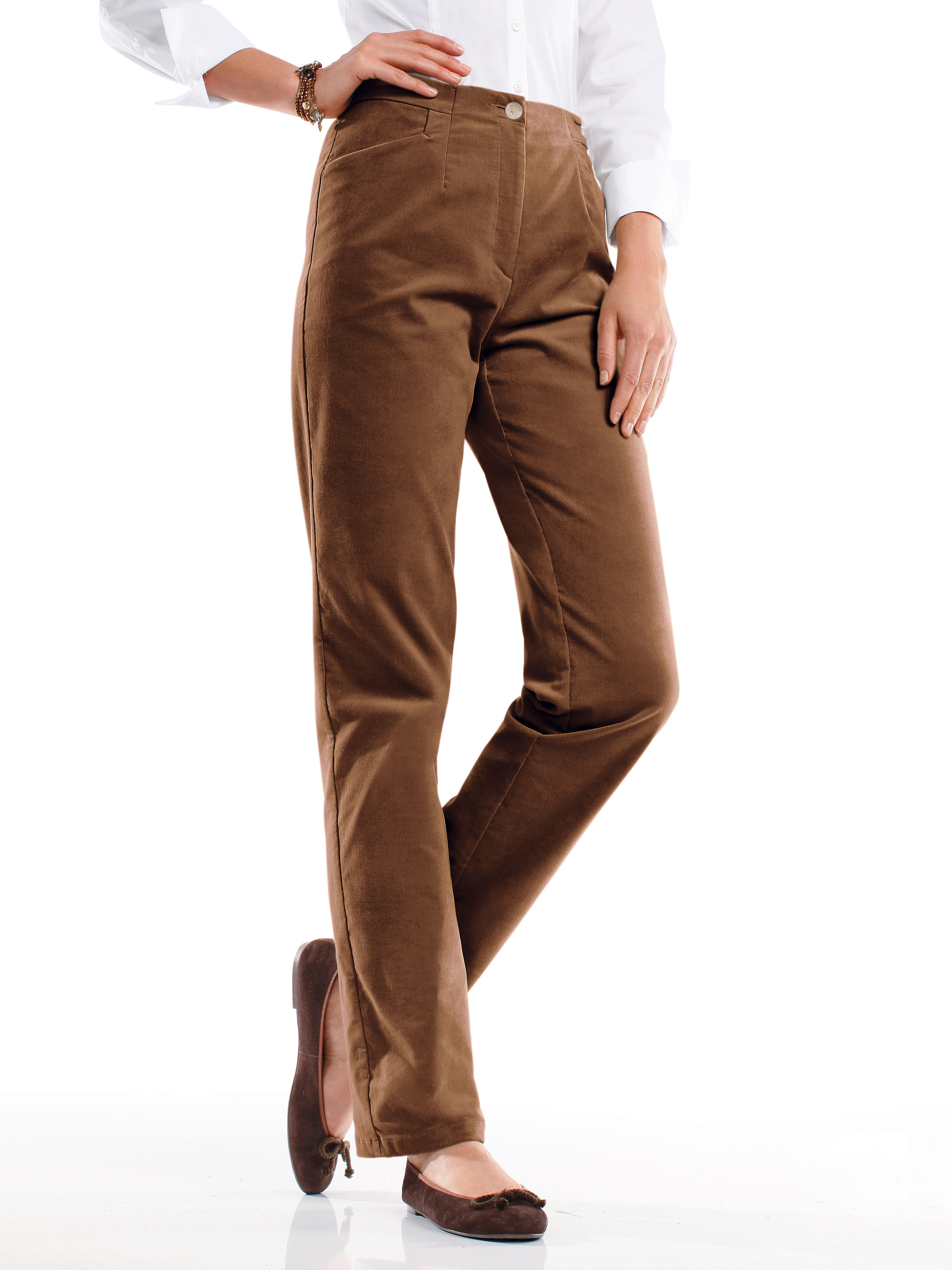 Image of Velvet trousers Peter Hahn brown