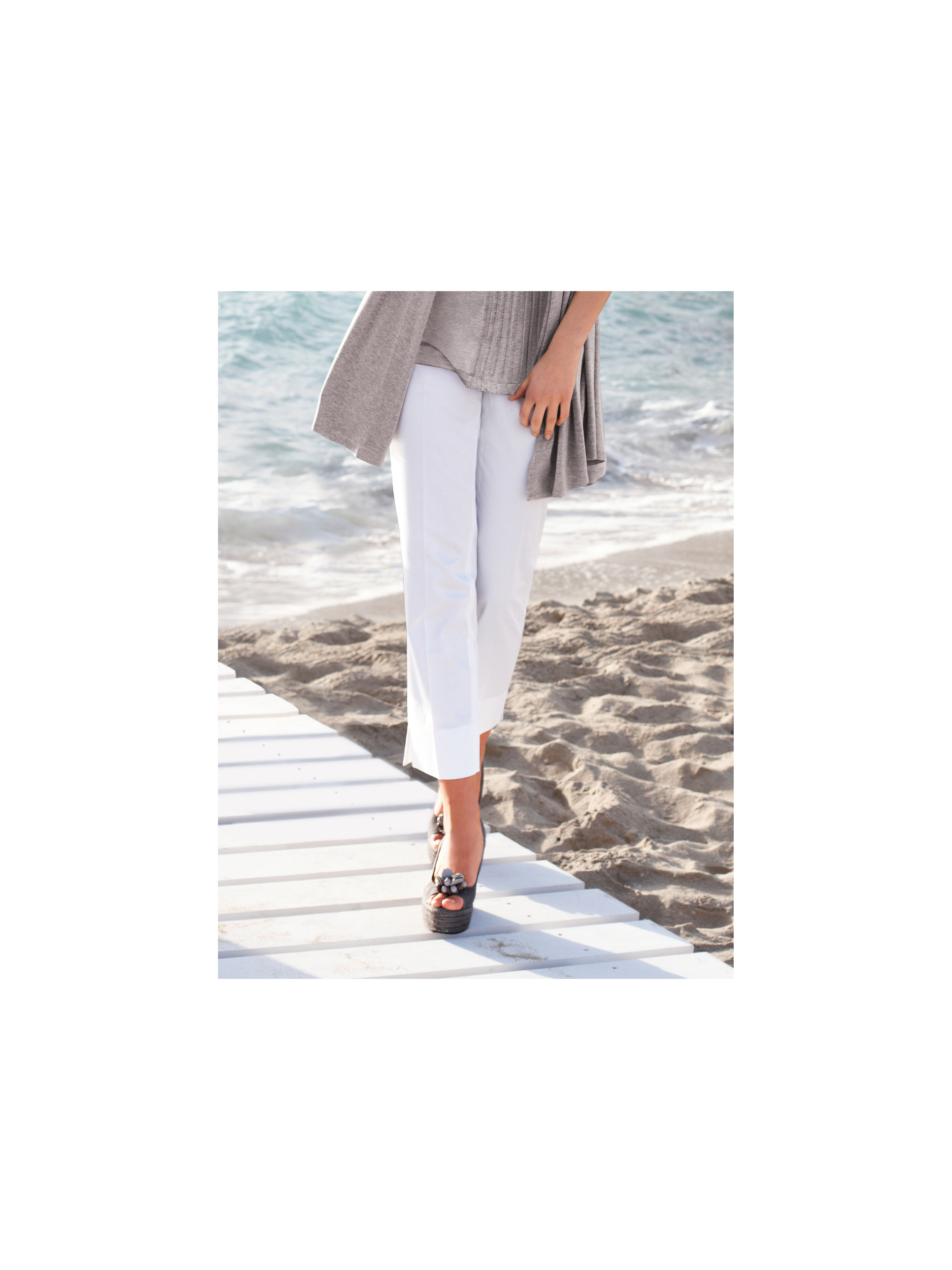 Image of Ankle length trousers Peter Hahn white size: 20s