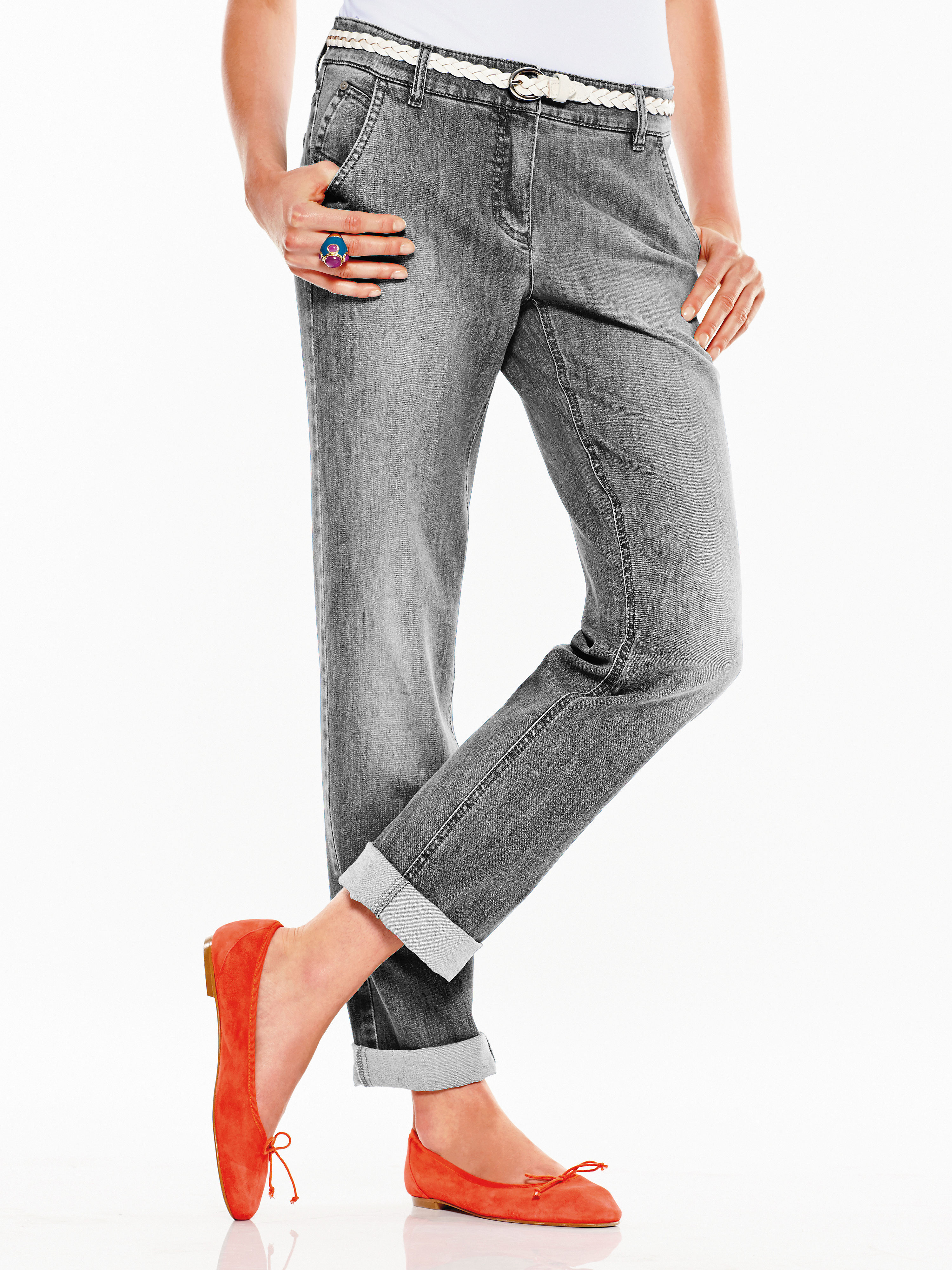 Image of Trousers Peter Hahn grey size: 26