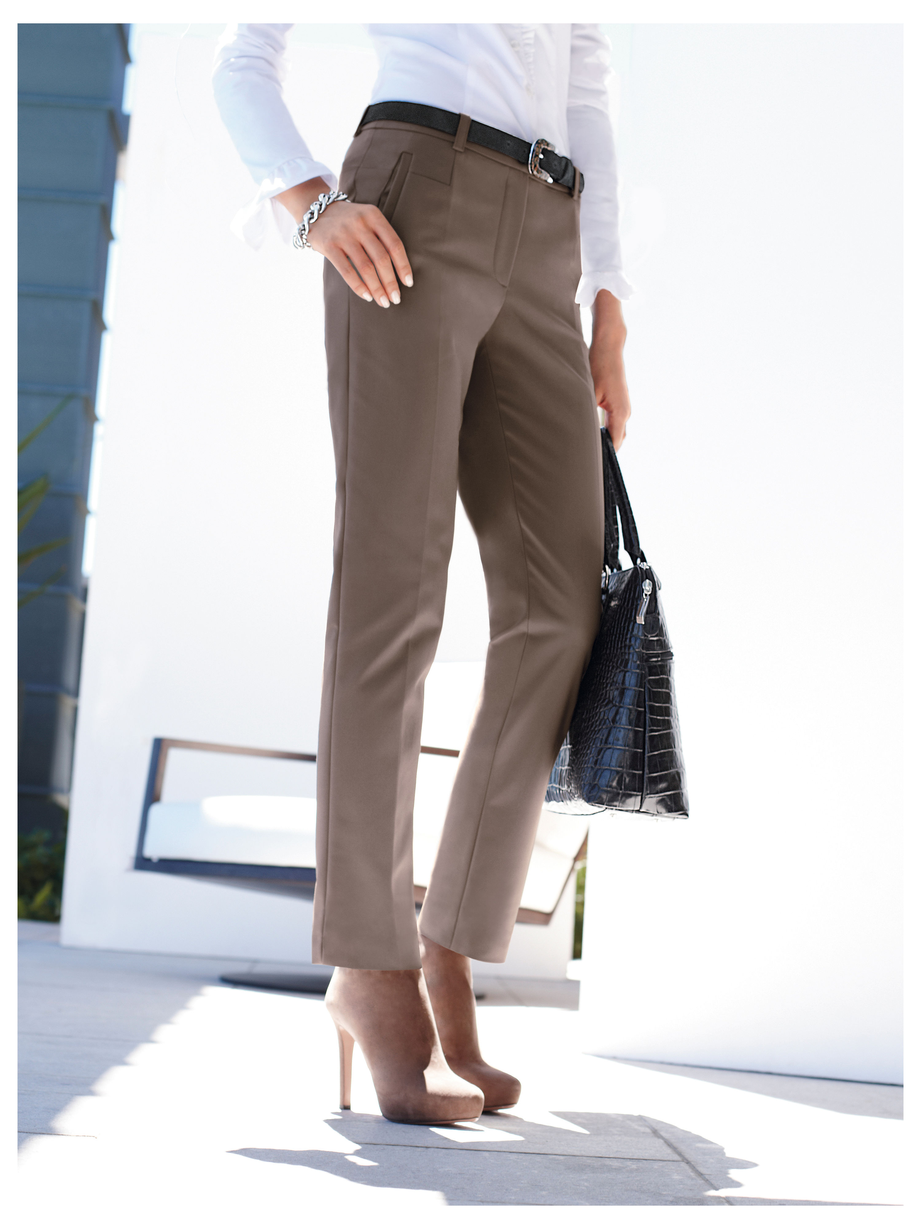 Image of Ankle length trousers Peter Hahn brown