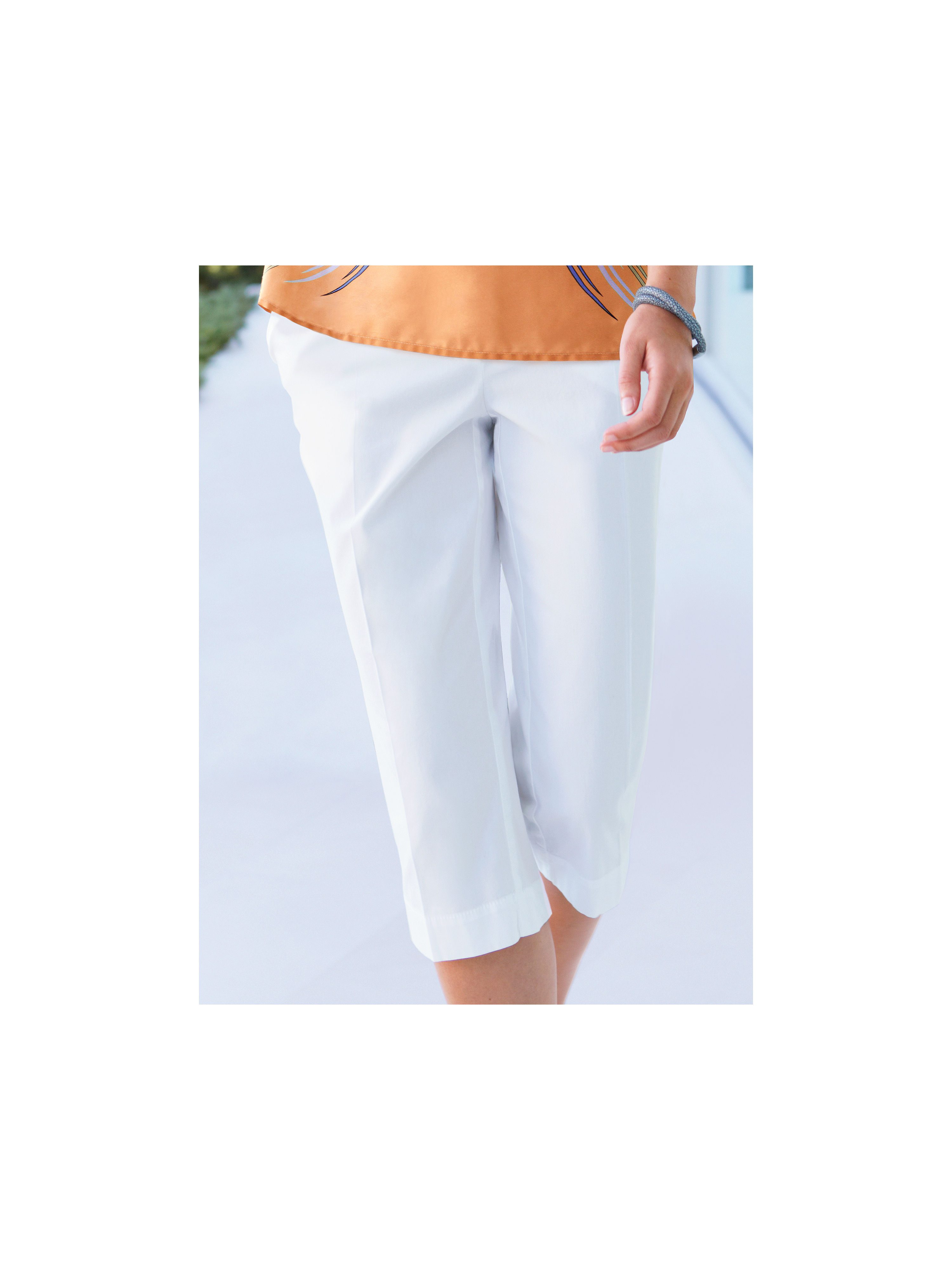 Image of Cropped trousers Peter Hahn white size: 12s