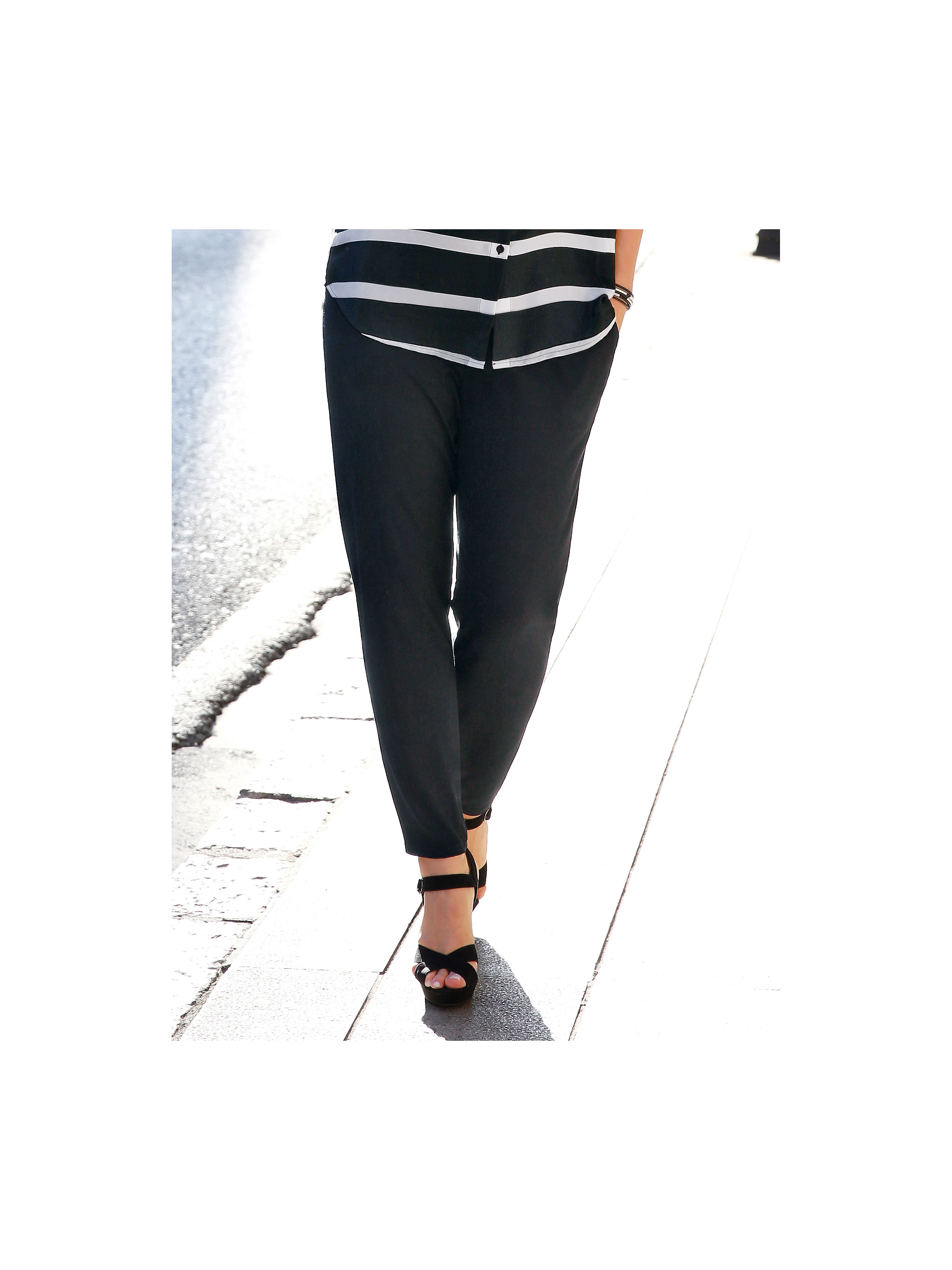 Image of Jersey trousers Anna Aura black size: 14
