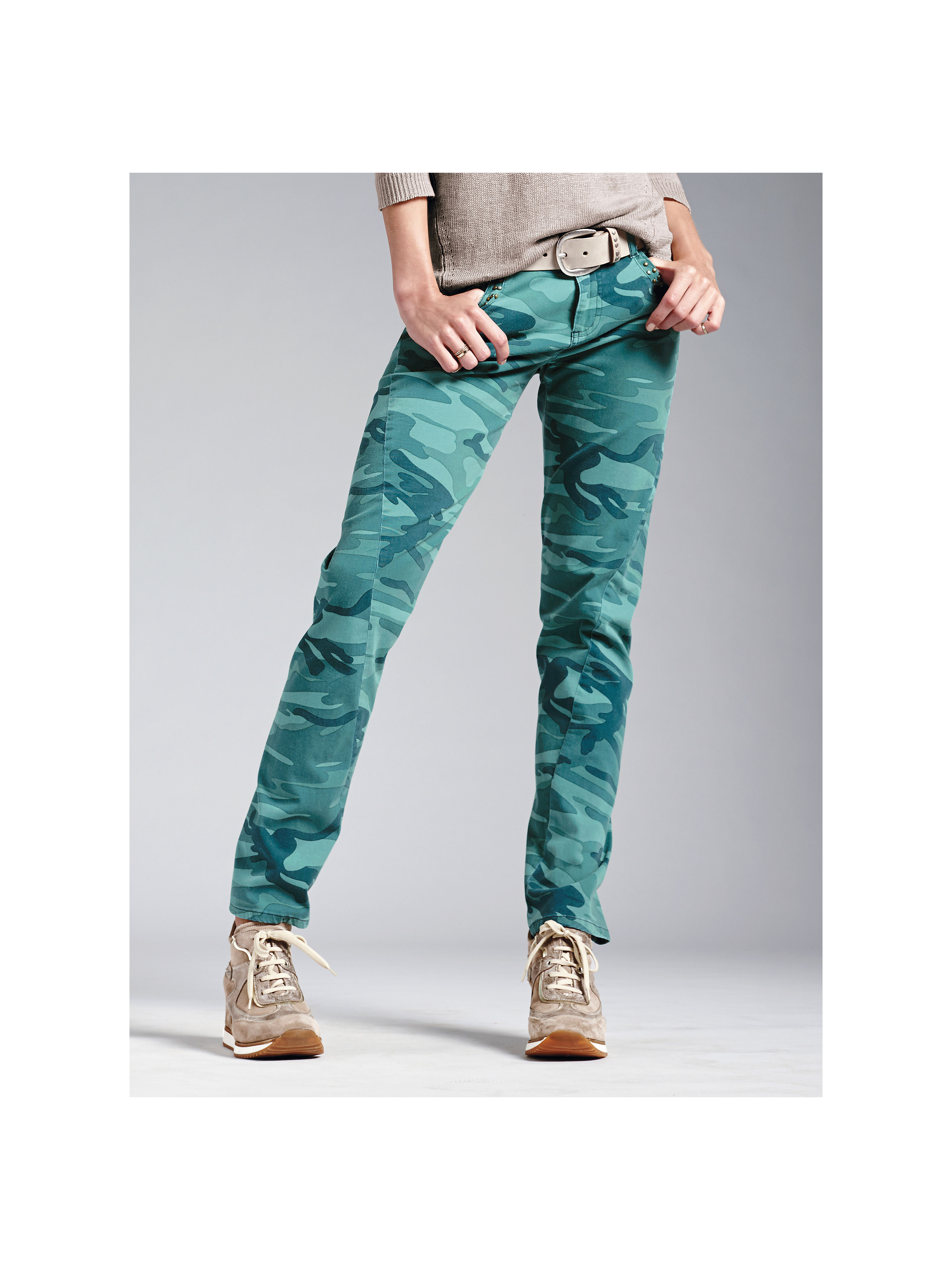 Image of Trousers Looxent turquoise size: 12