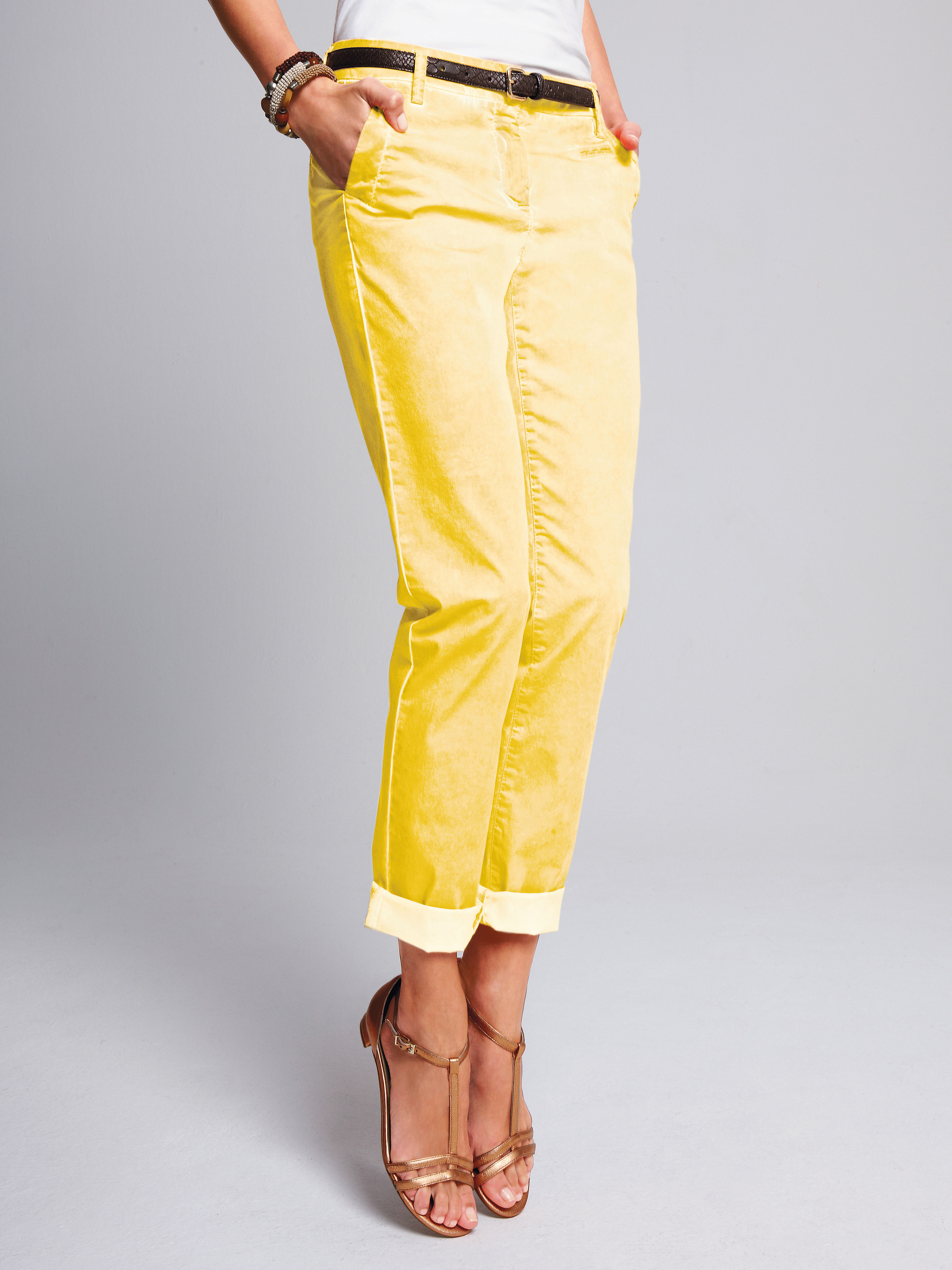 Image of Trousers Looxent yellow size: 18s