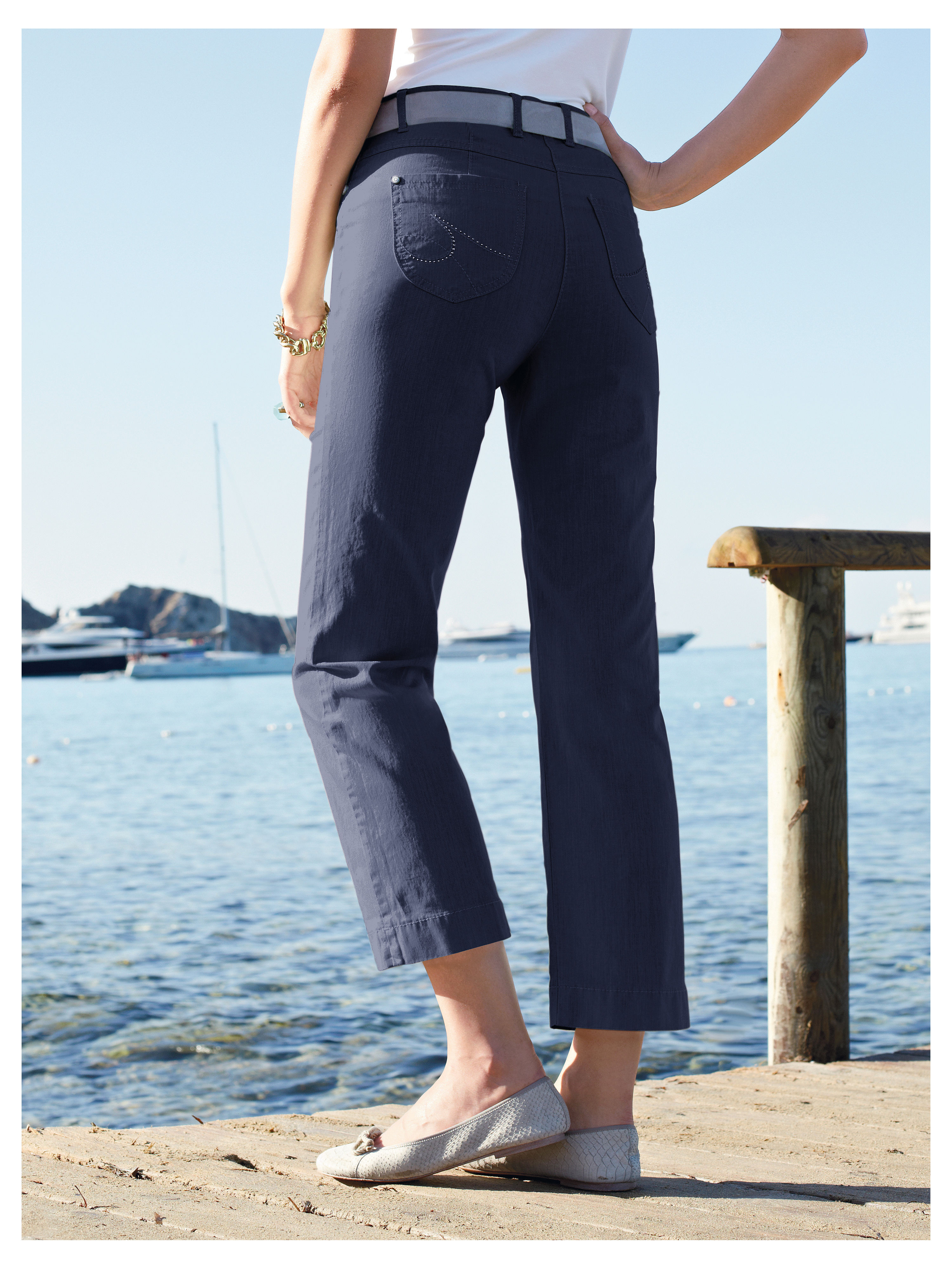 Image of Cropped trousers Peter Hahn blue