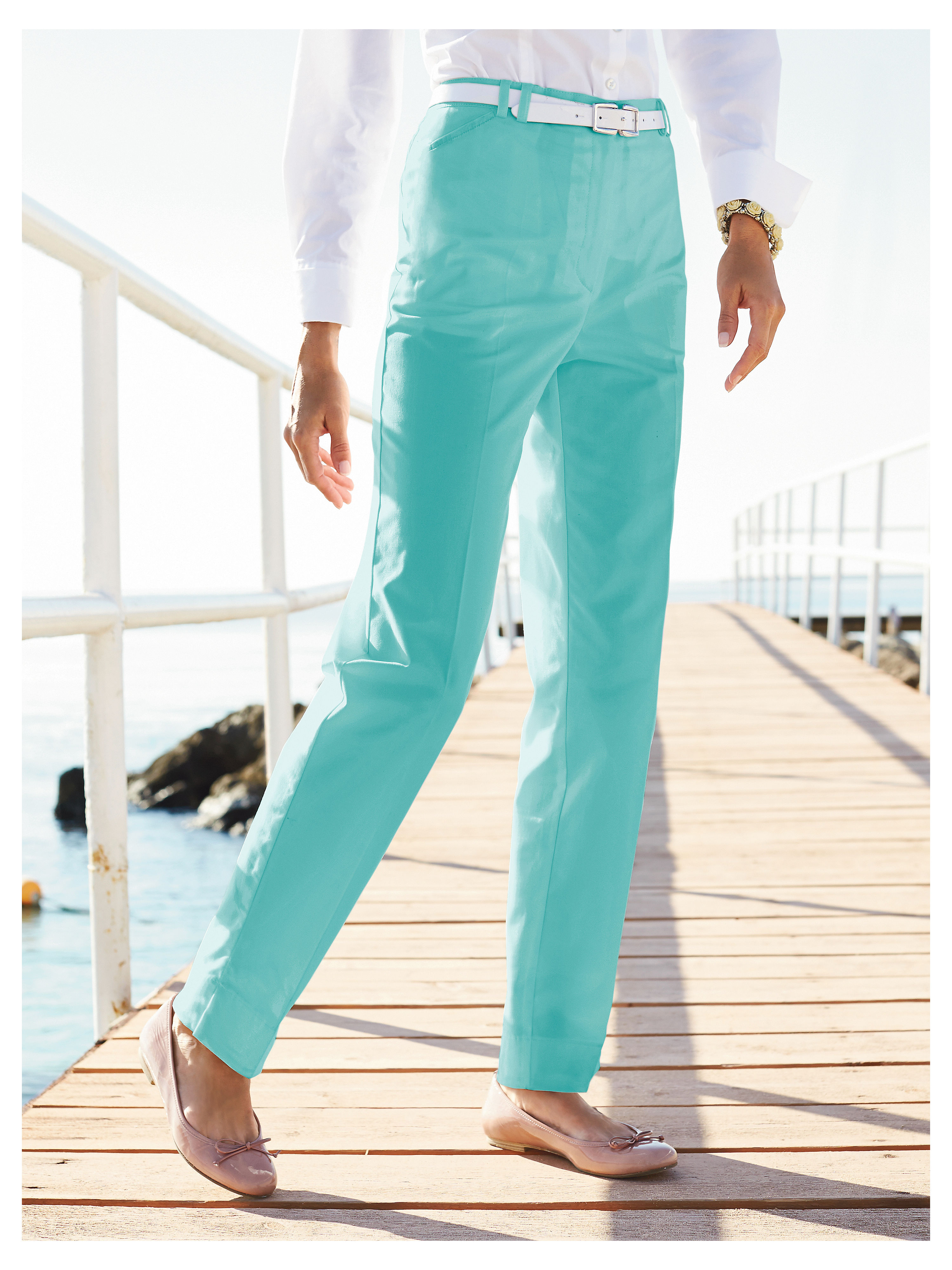 Image of Trousers Peter Hahn turquoise