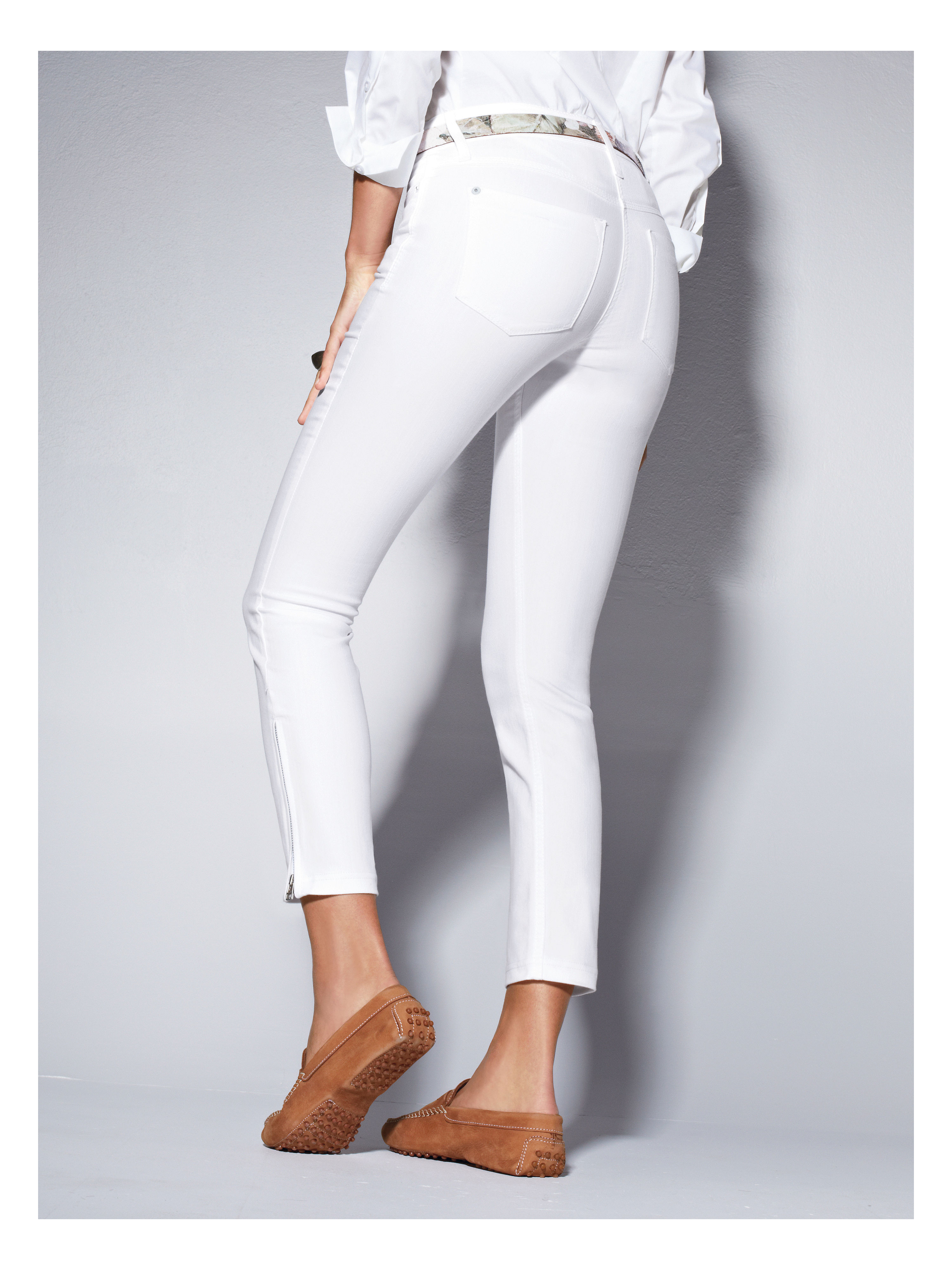 Image of 7/8 jeans Mac white