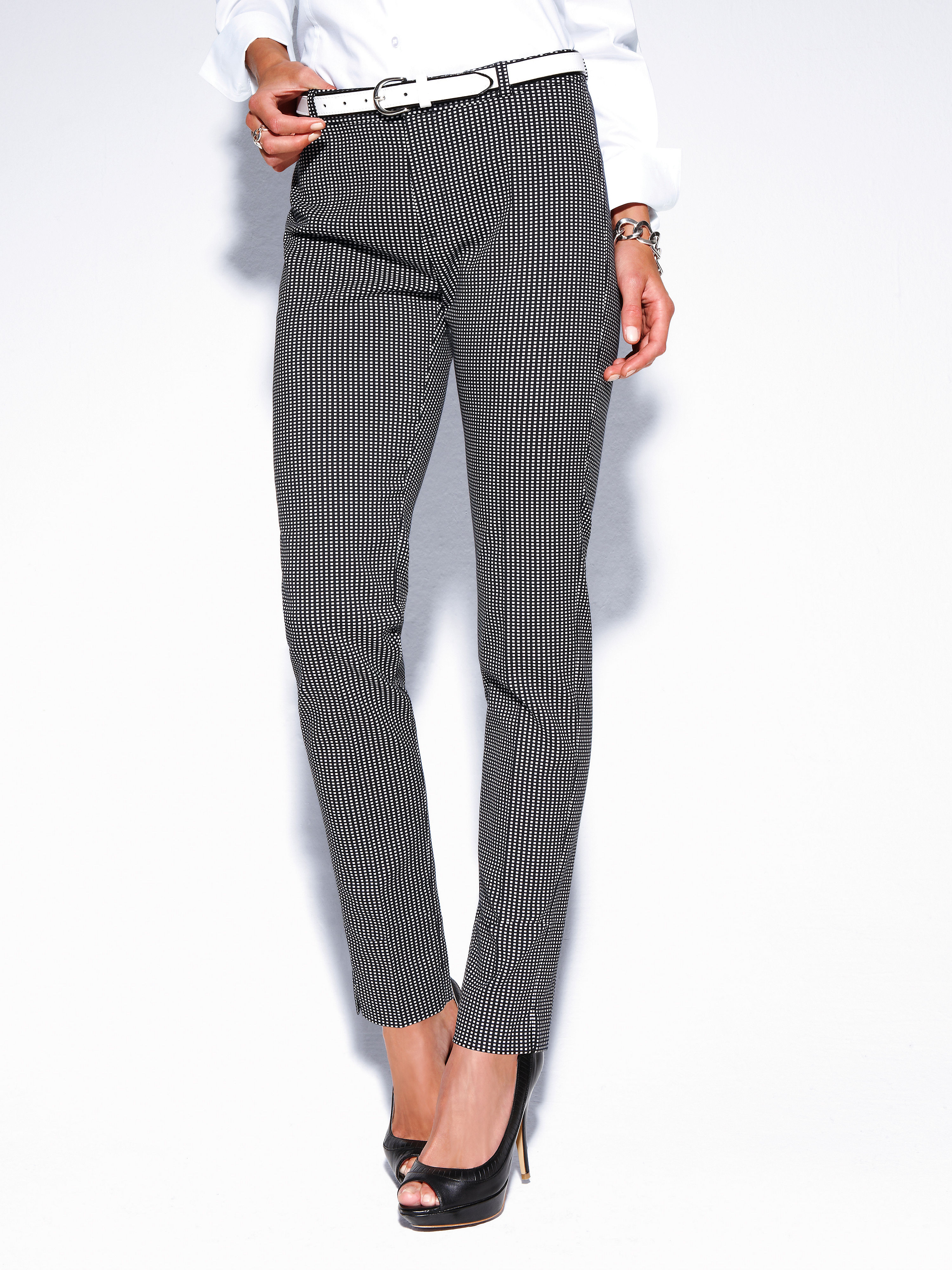 Image of Trousers TINA JACQUARD Vanilia multicoloured