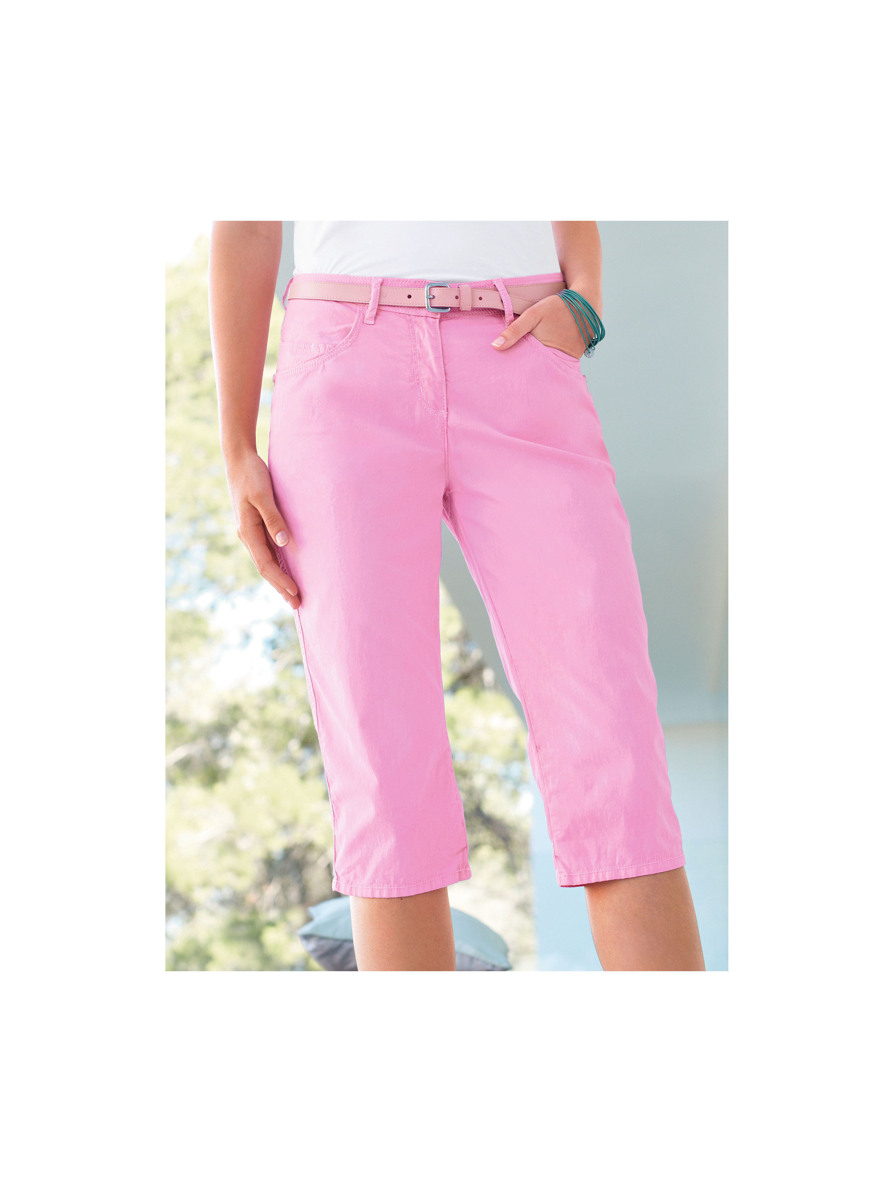 Image of Cropped trousers Peter Hahn pale pink