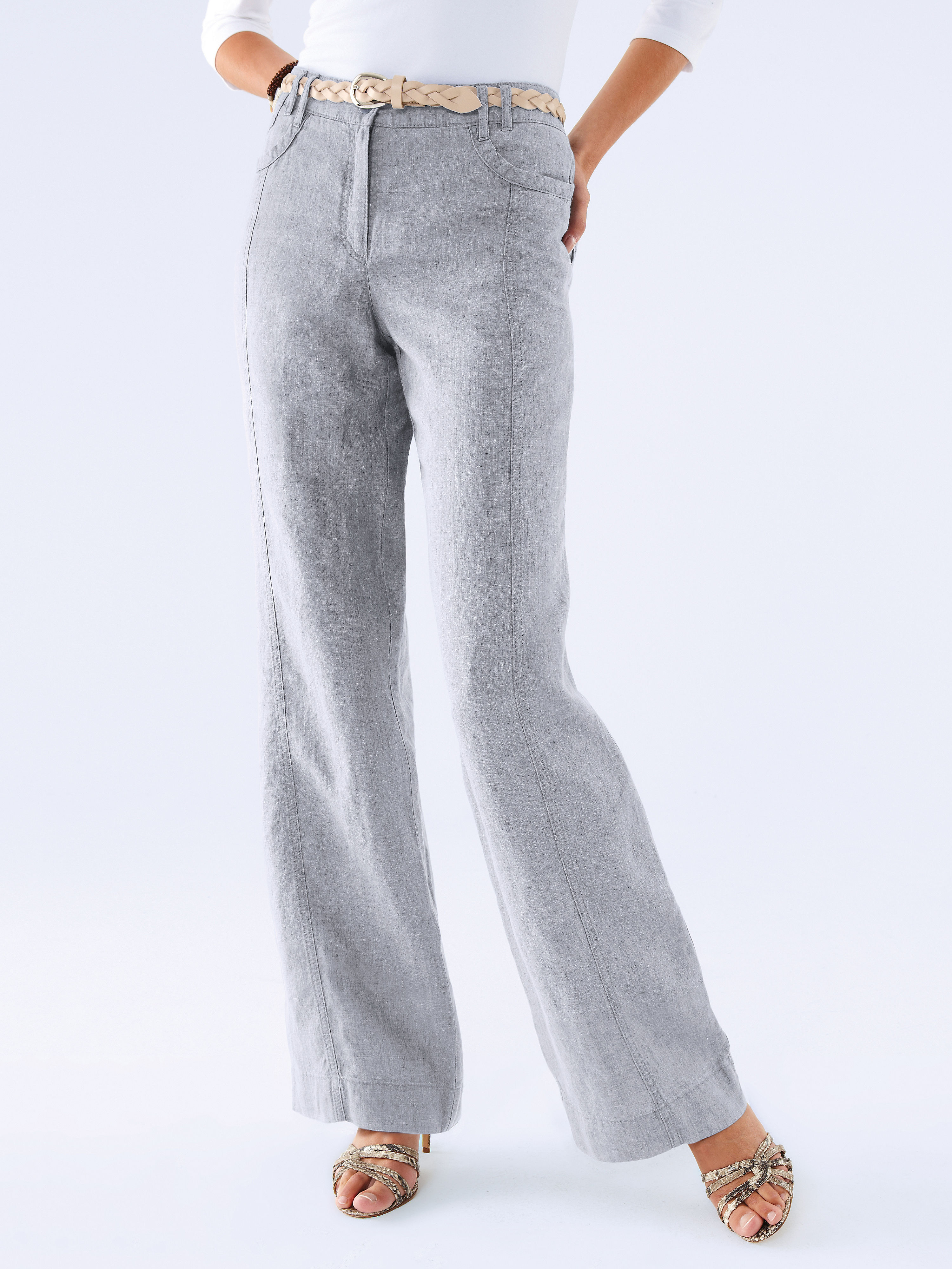 Image of Trousers Peter Hahn grey size: 14