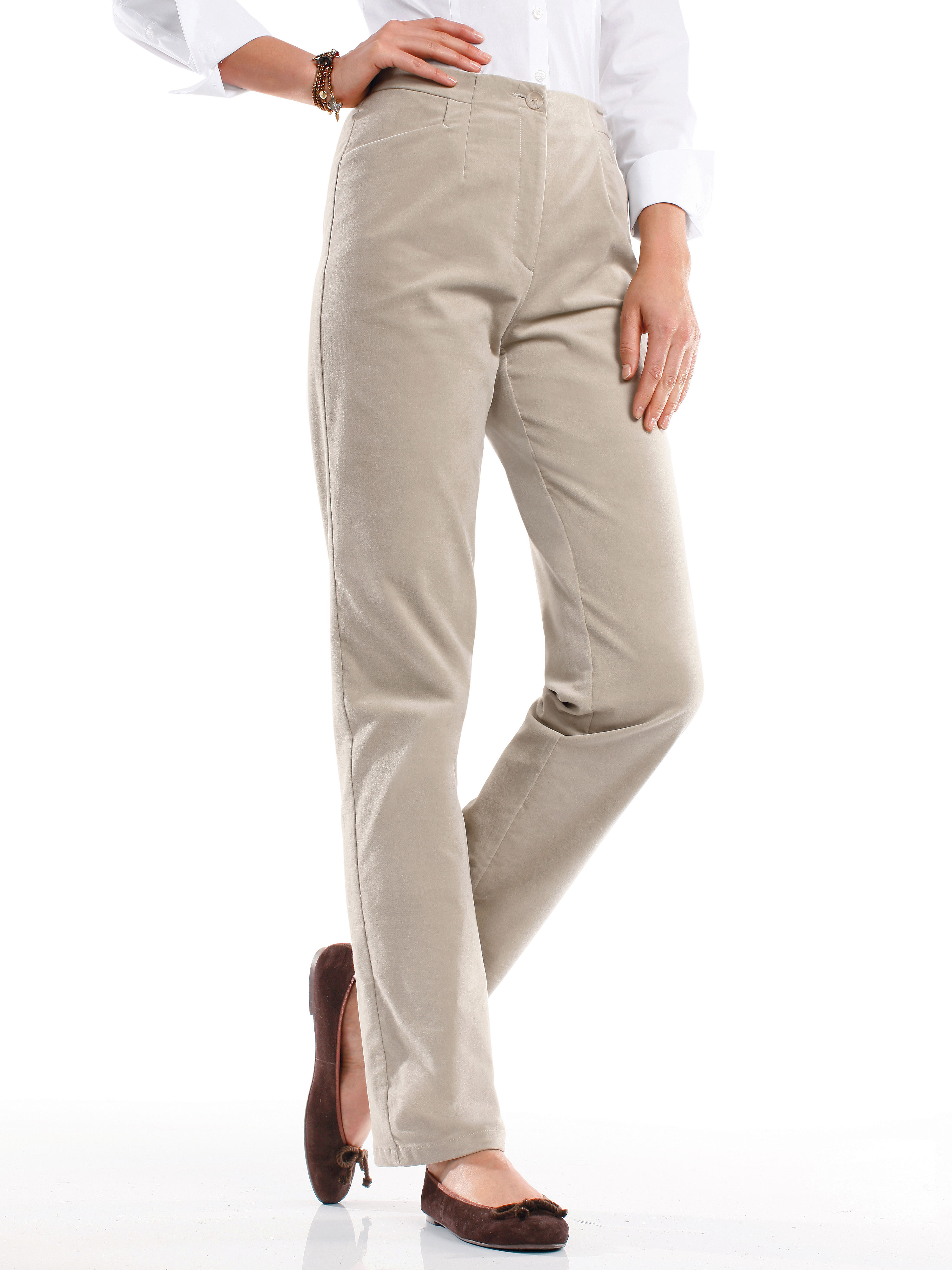 Image of Velvet trousers Peter Hahn beige