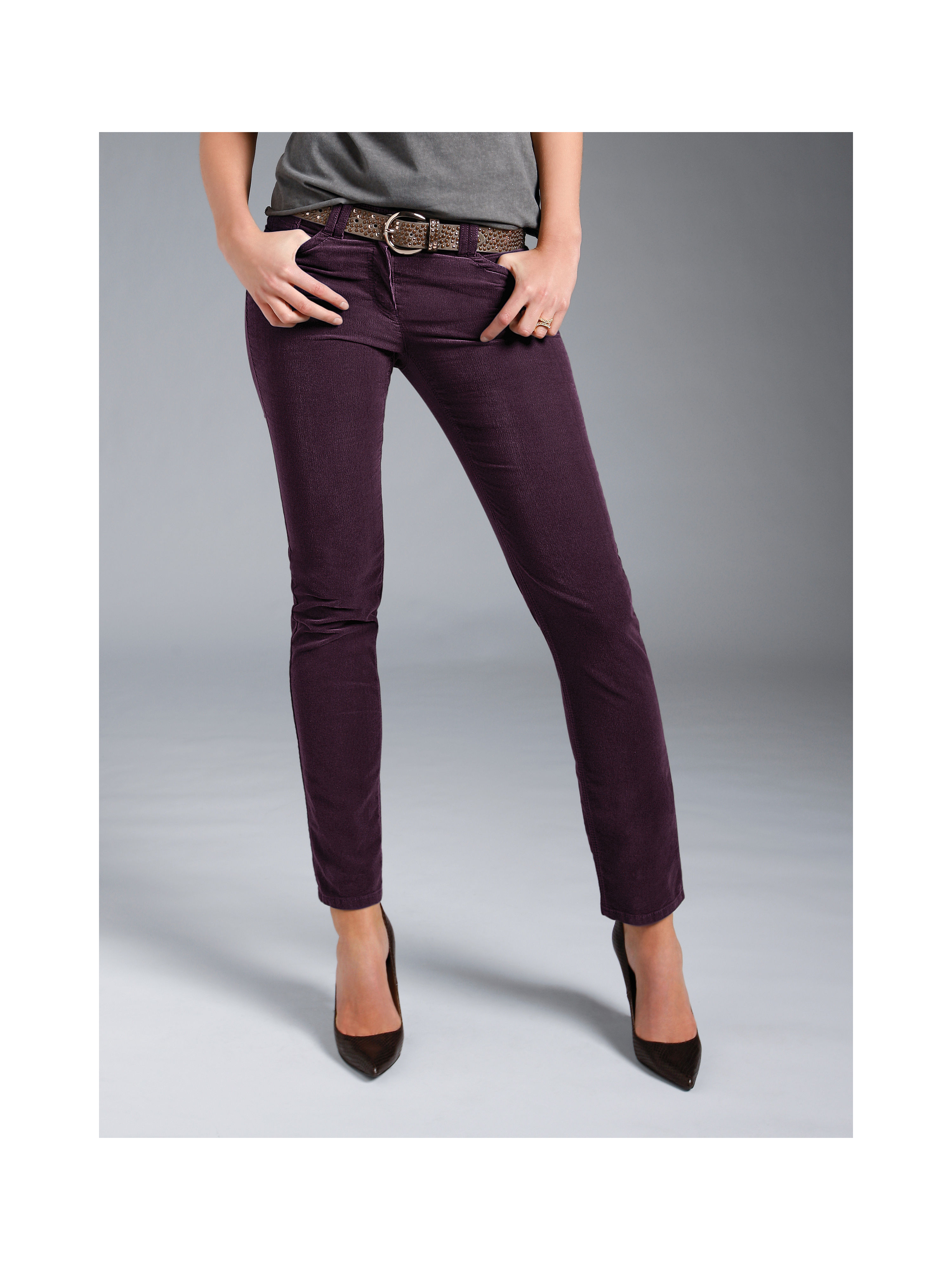 Image of Corduroy trousers Looxent purple