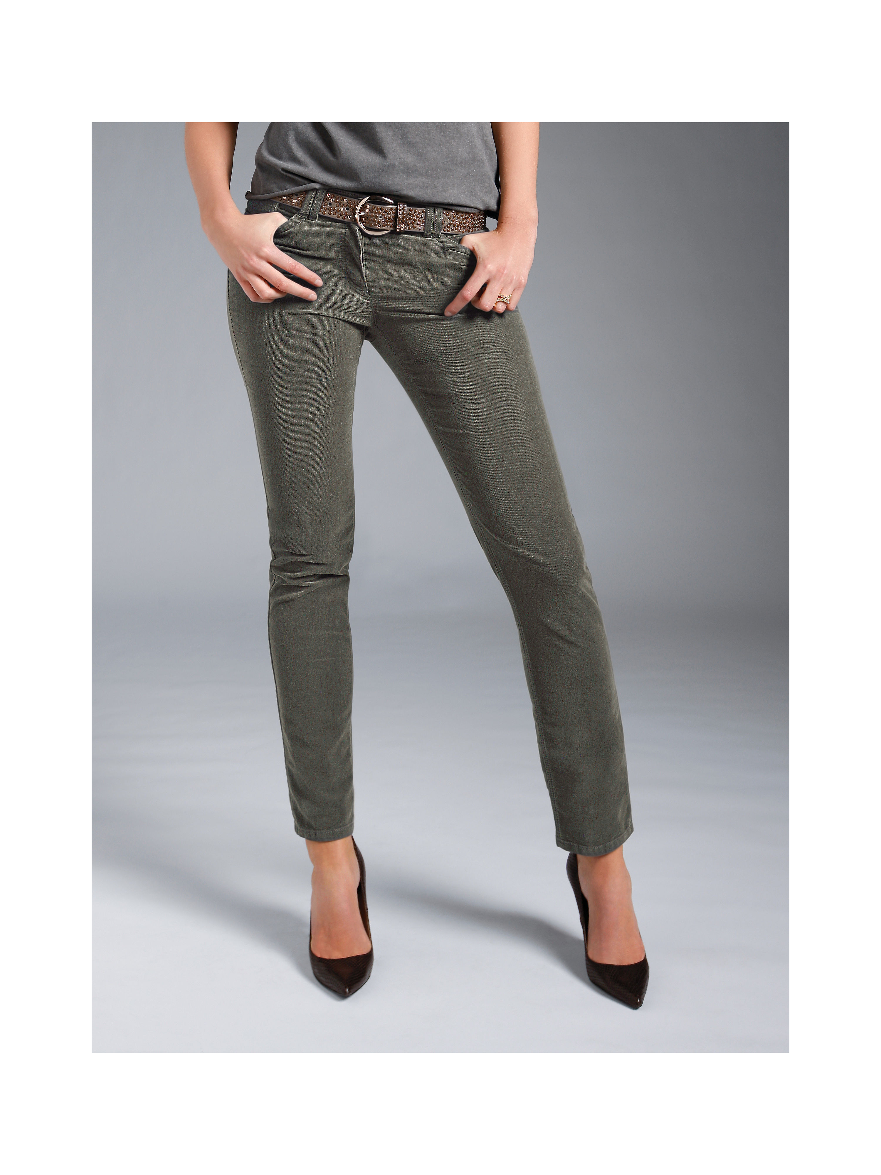 Image of Corduroy trousers Looxent green