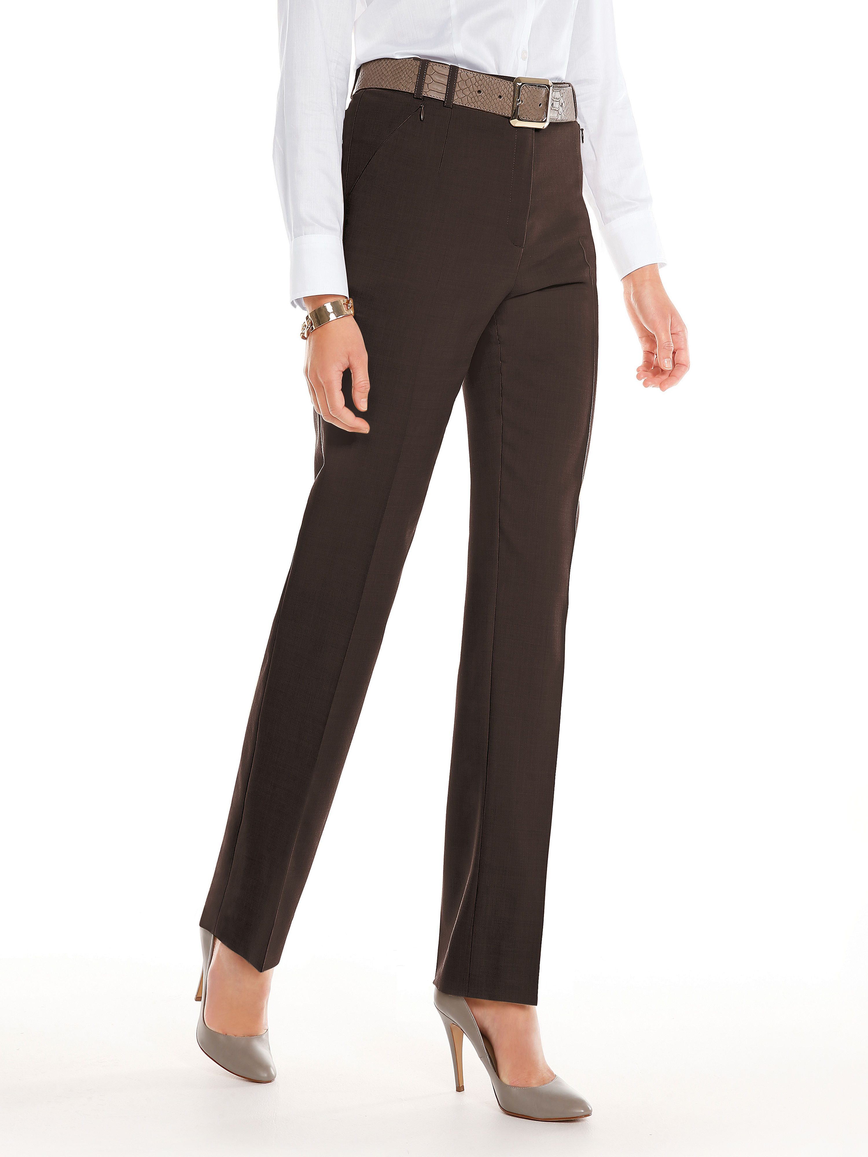 Image of Trousers Peter Hahn brown size: 12