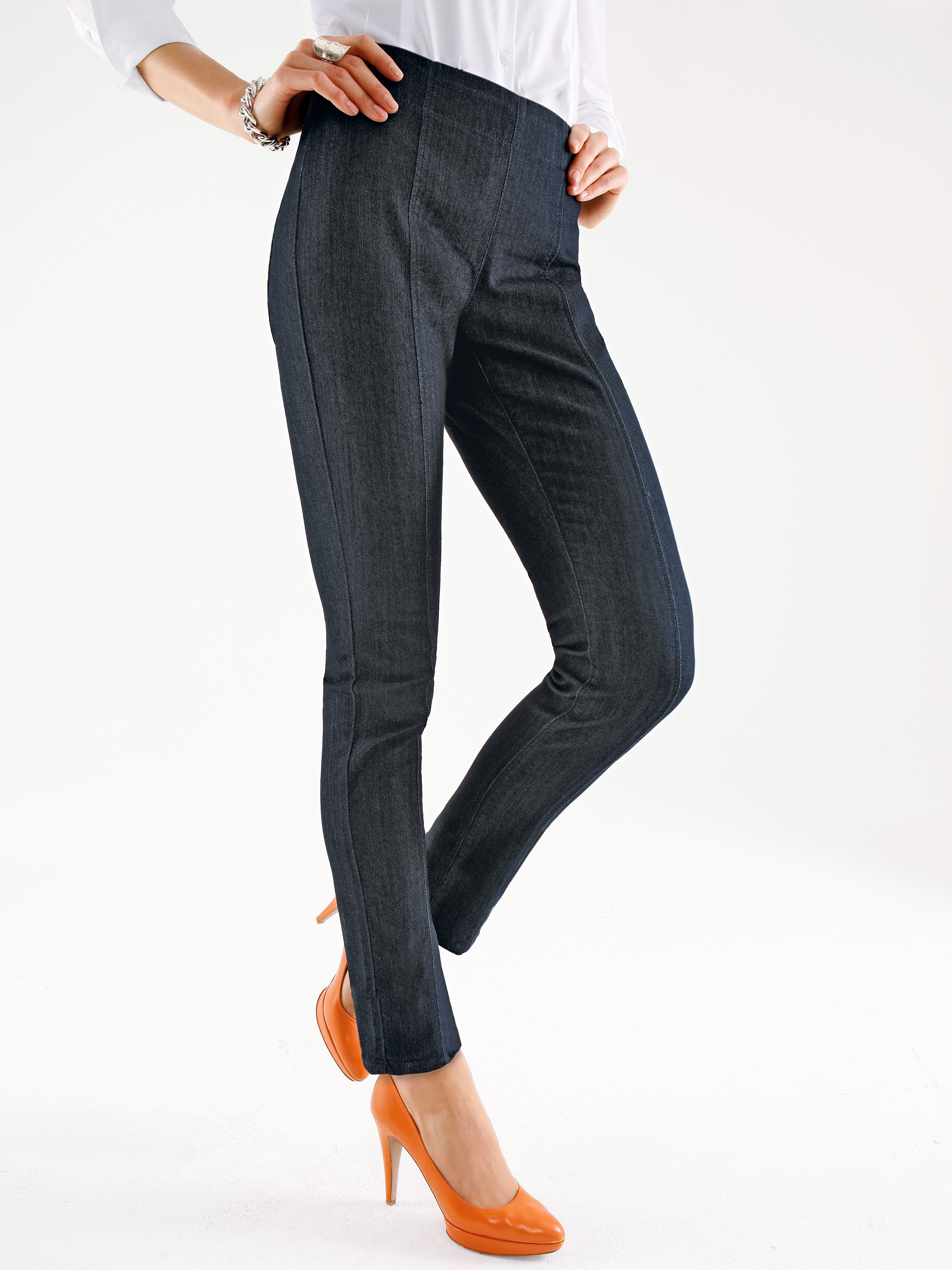 Image of Pull-on jeans NYDJ blue