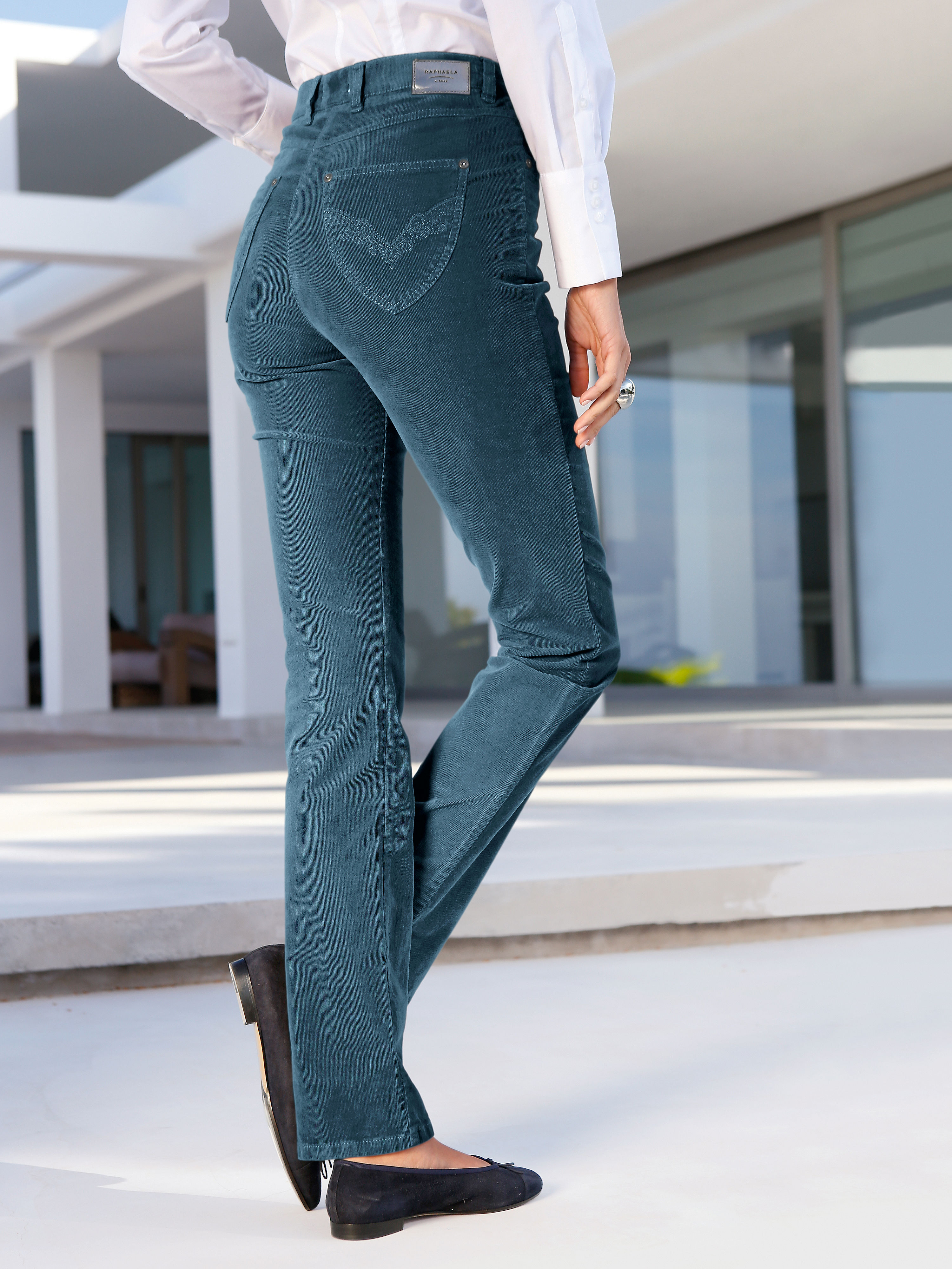 Image of Corduroy trousers Raphaela by Brax turquoise