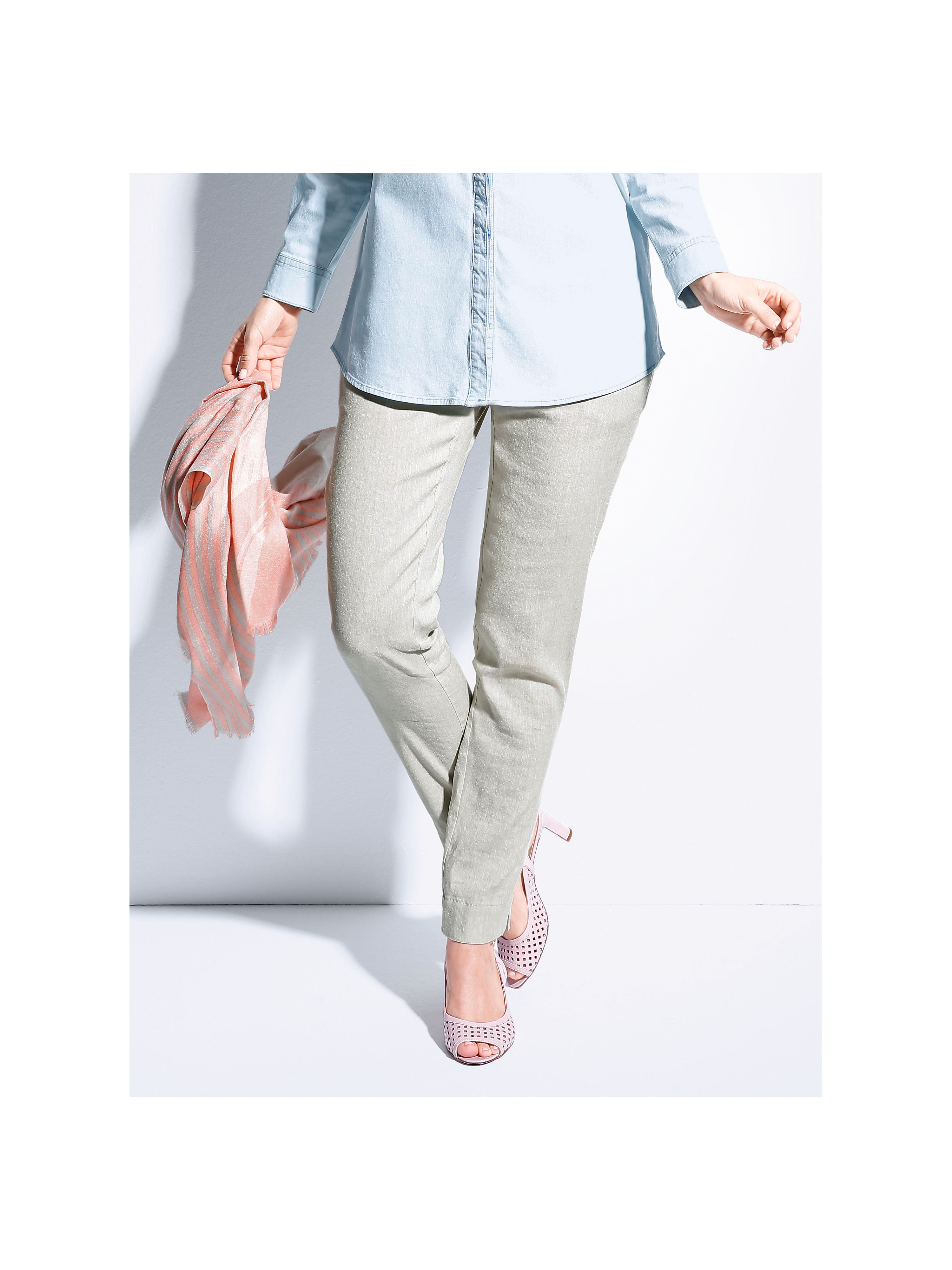 Image of Ankle-length trousers Anna Aura grey
