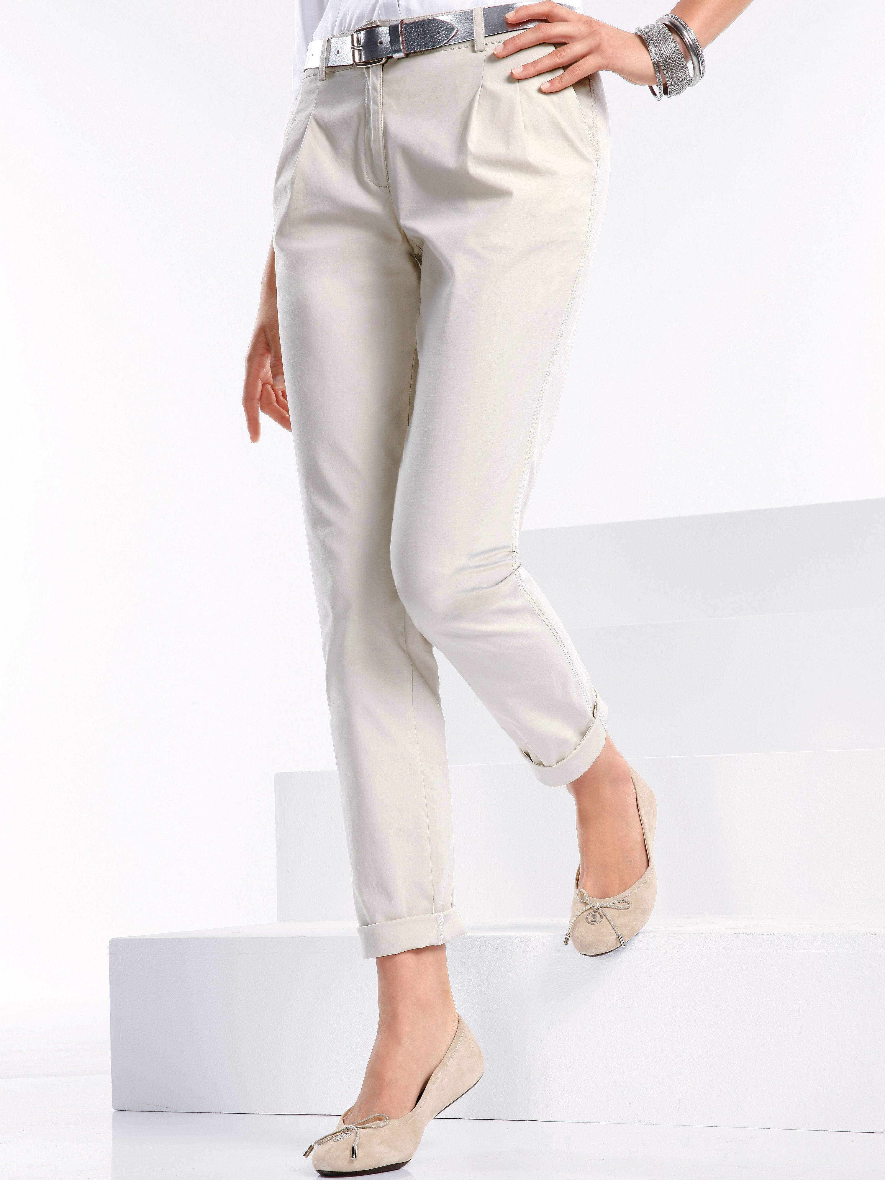 Image of Ankle-length trousers Peter Hahn beige