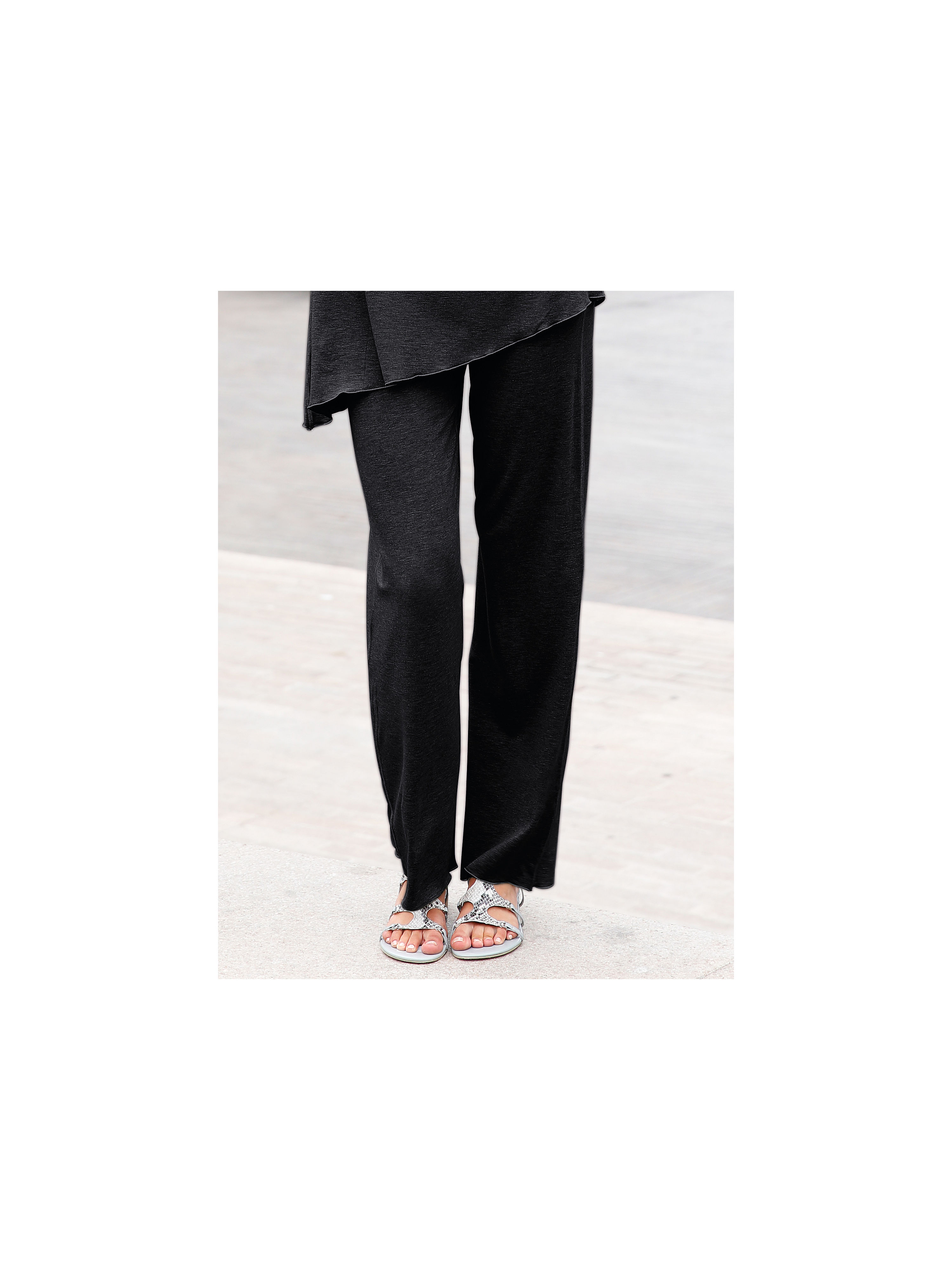 Image of Jersey trousers Peter Hahn black size: 12