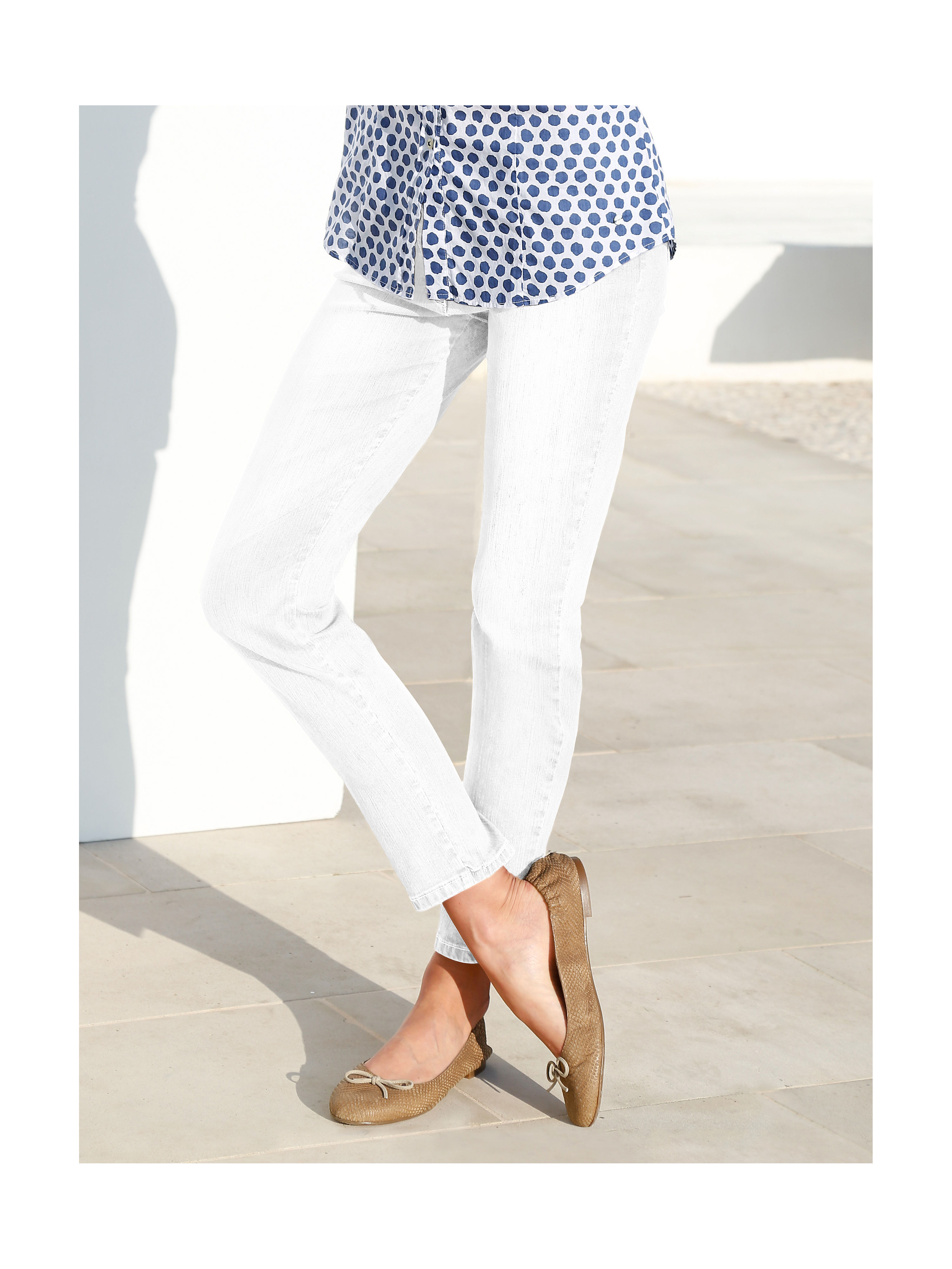 Image of Ankle-length jeans Brax Feel Good white size: 26