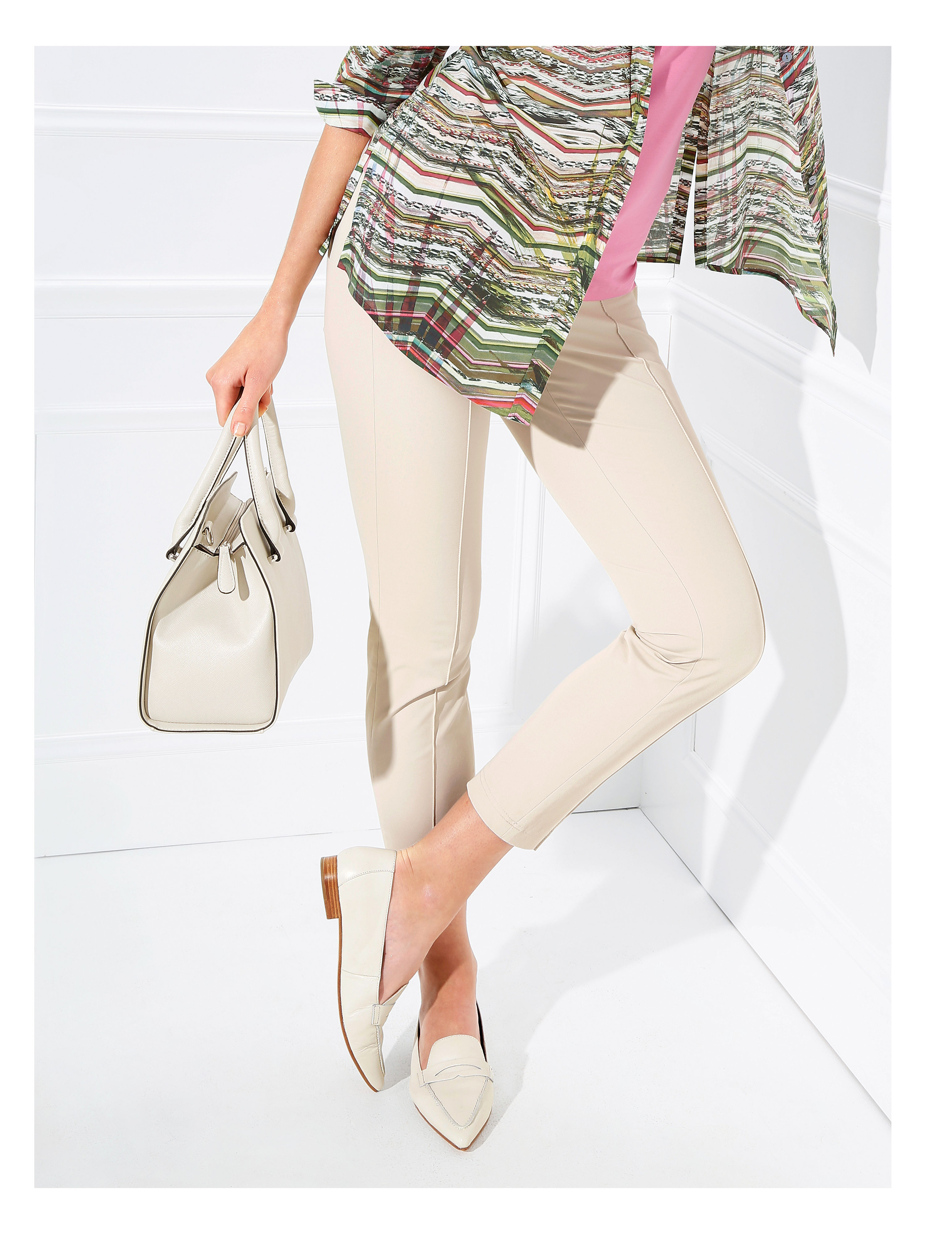 Image of Slip-on trousers Basler beige