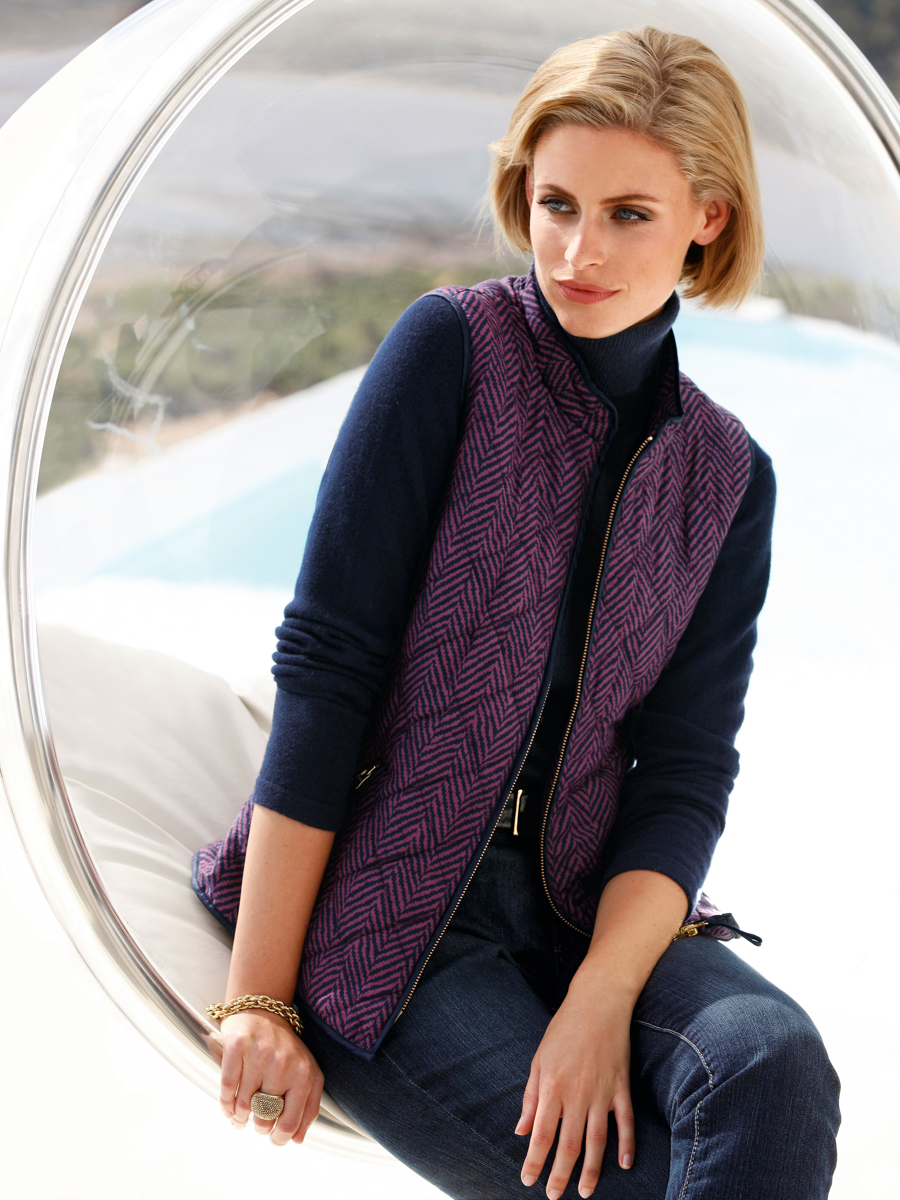 Image of Quilted gilet Peter Hahn multicoloured