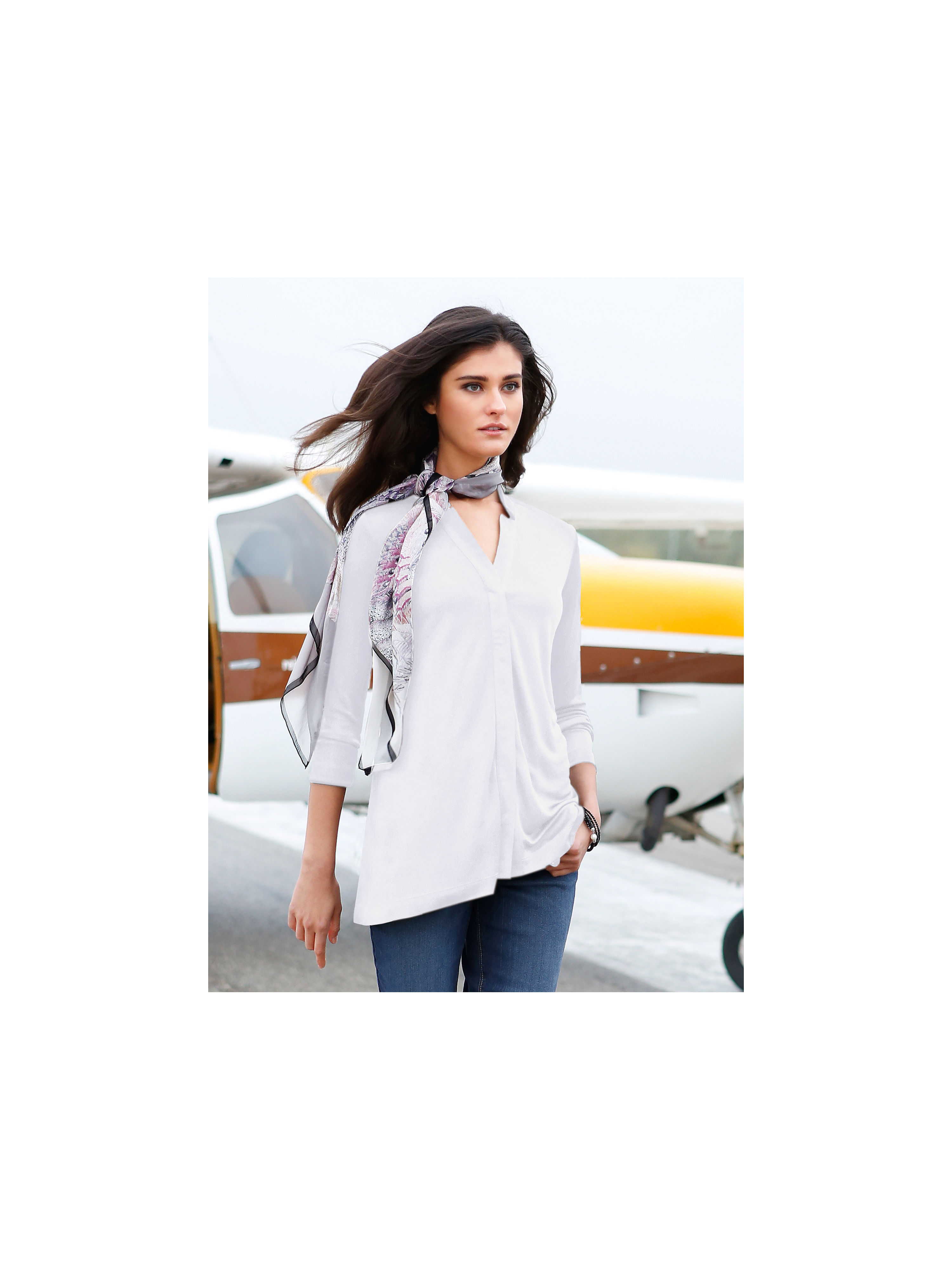 Image of Jersey blouse Peter Hahn white