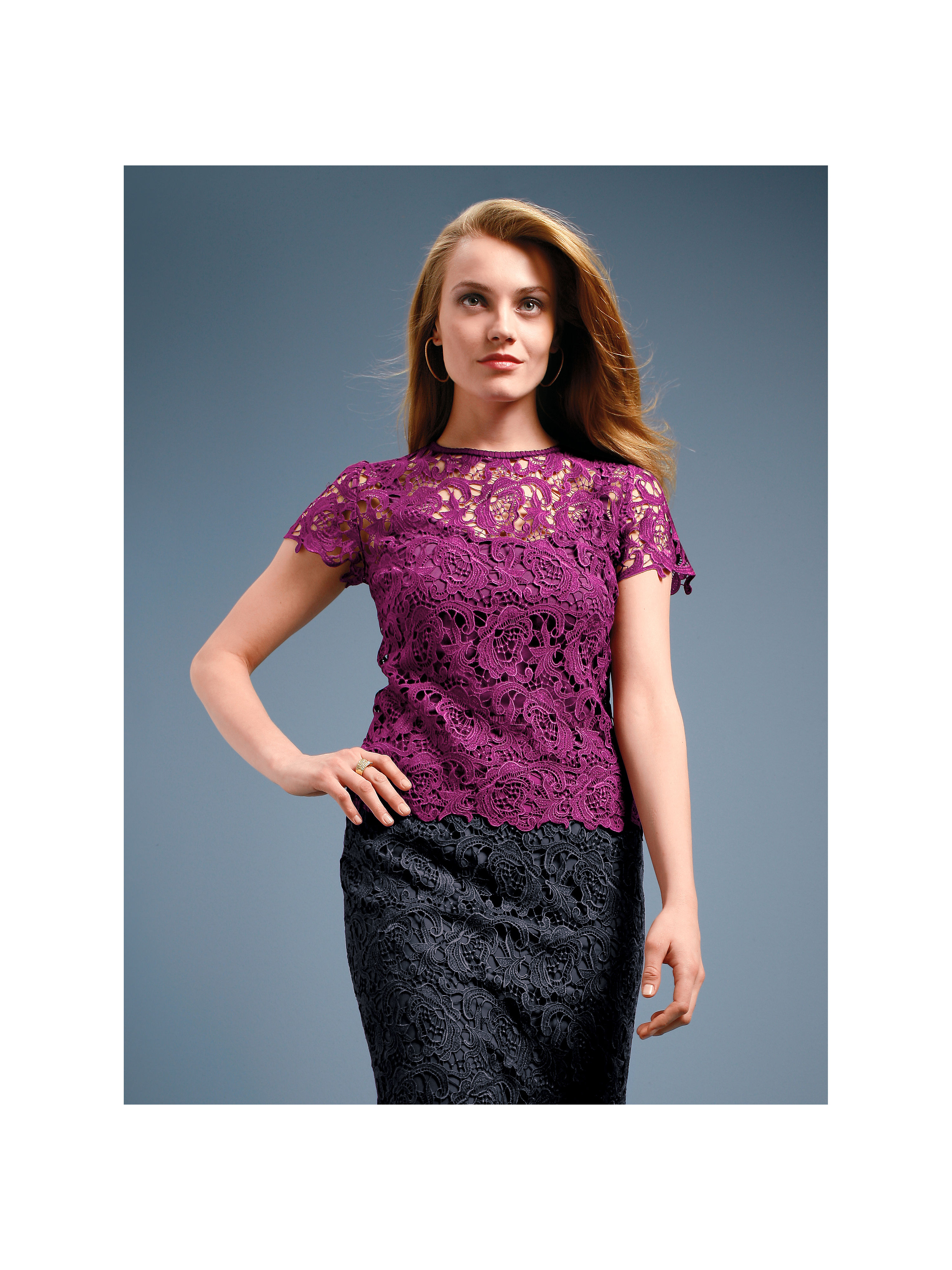 Image of Lace top Uta Raasch purple