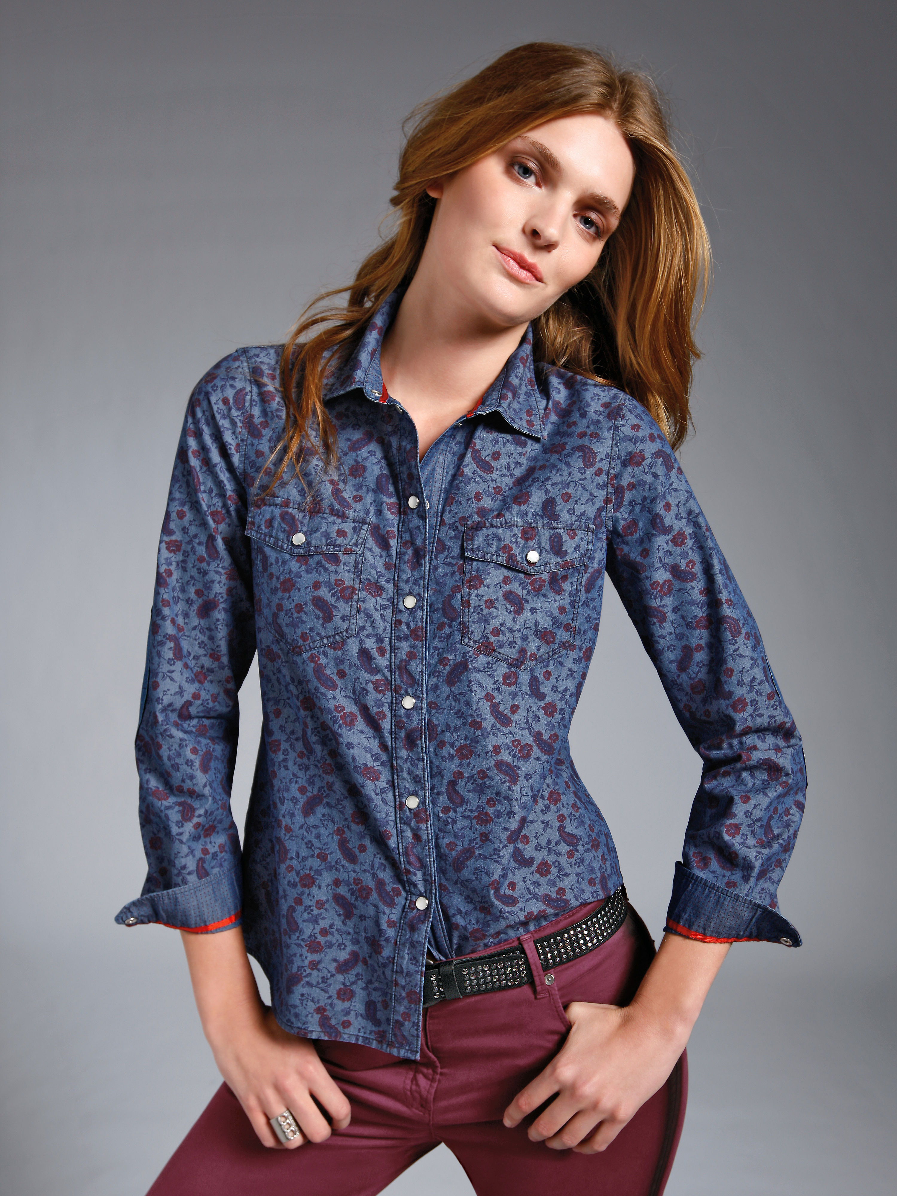 Image of Denim blouse Looxent denim