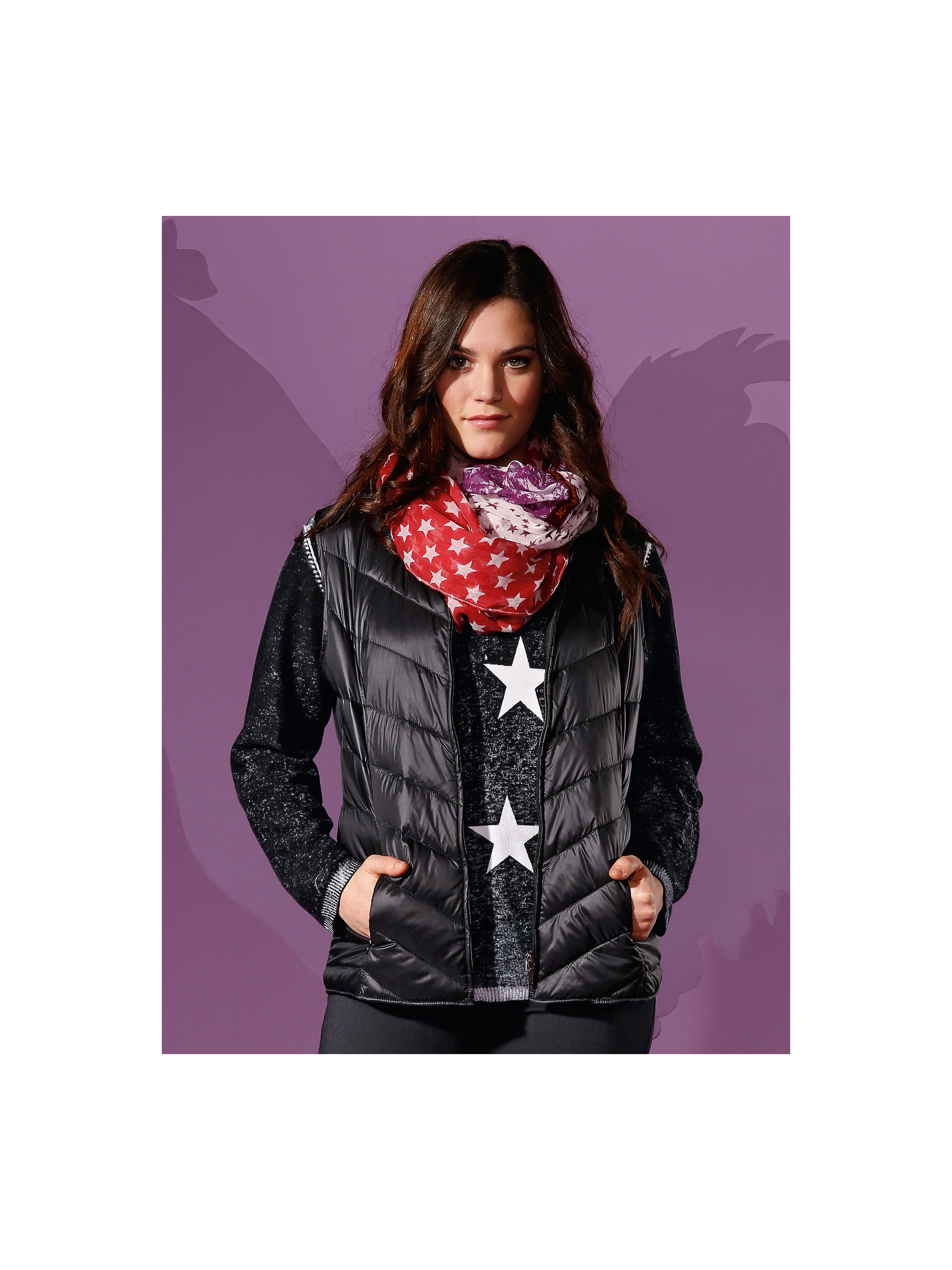 Image of Quilted down gilet Anna Aura black
