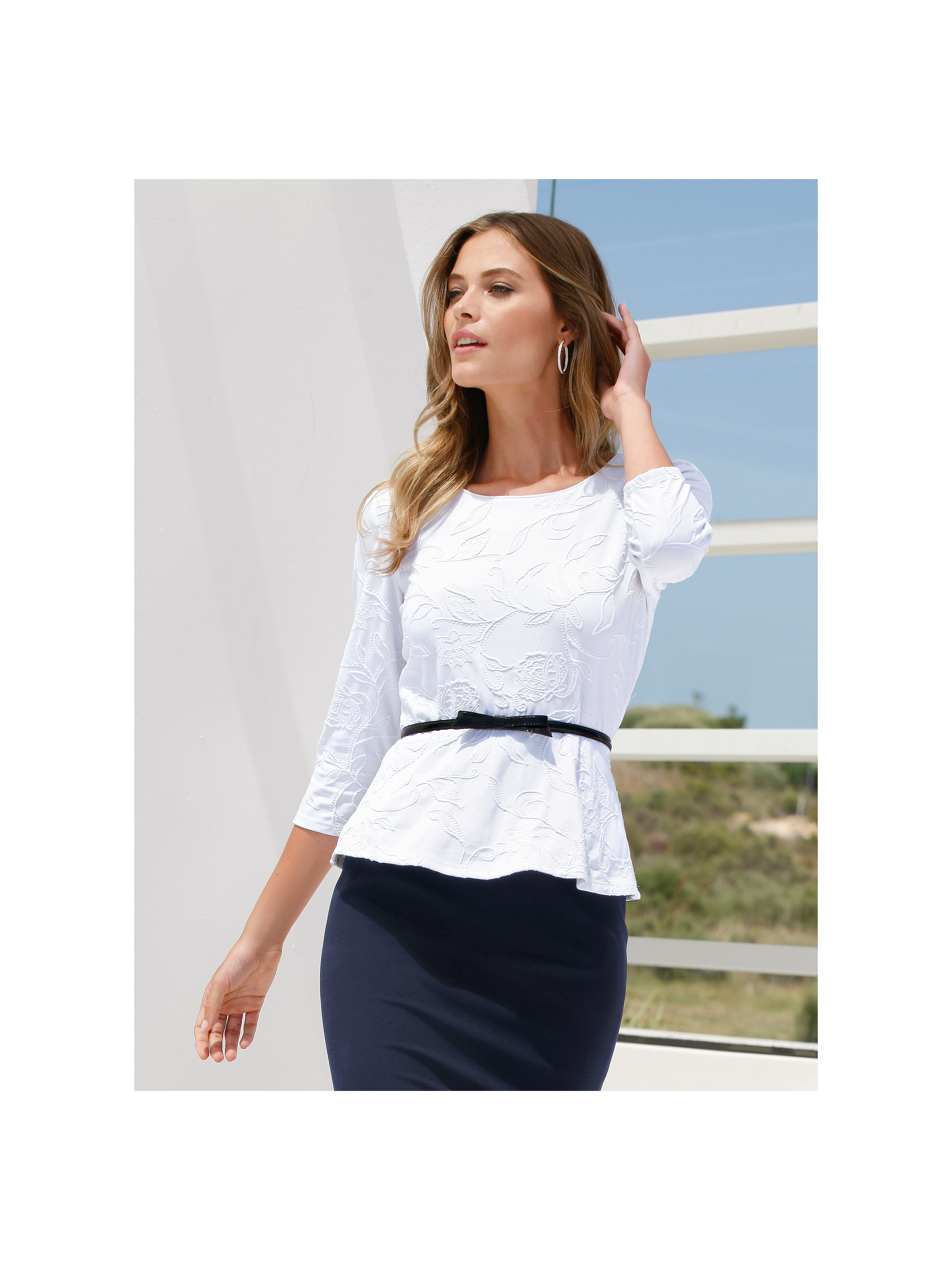 Image of Jersey blouse Peter Hahn white size: 26
