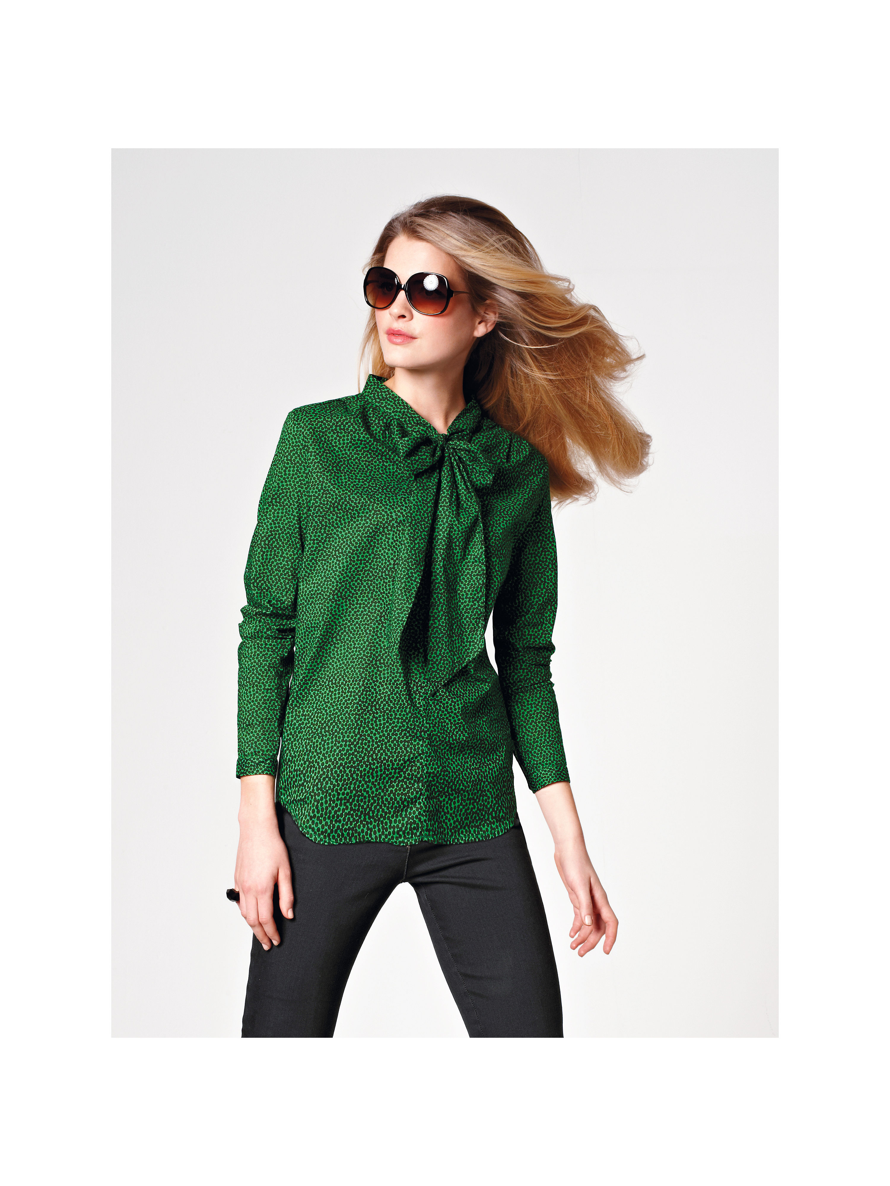 Image of Blouse with tie 0039 Italy multicoloured size: 18