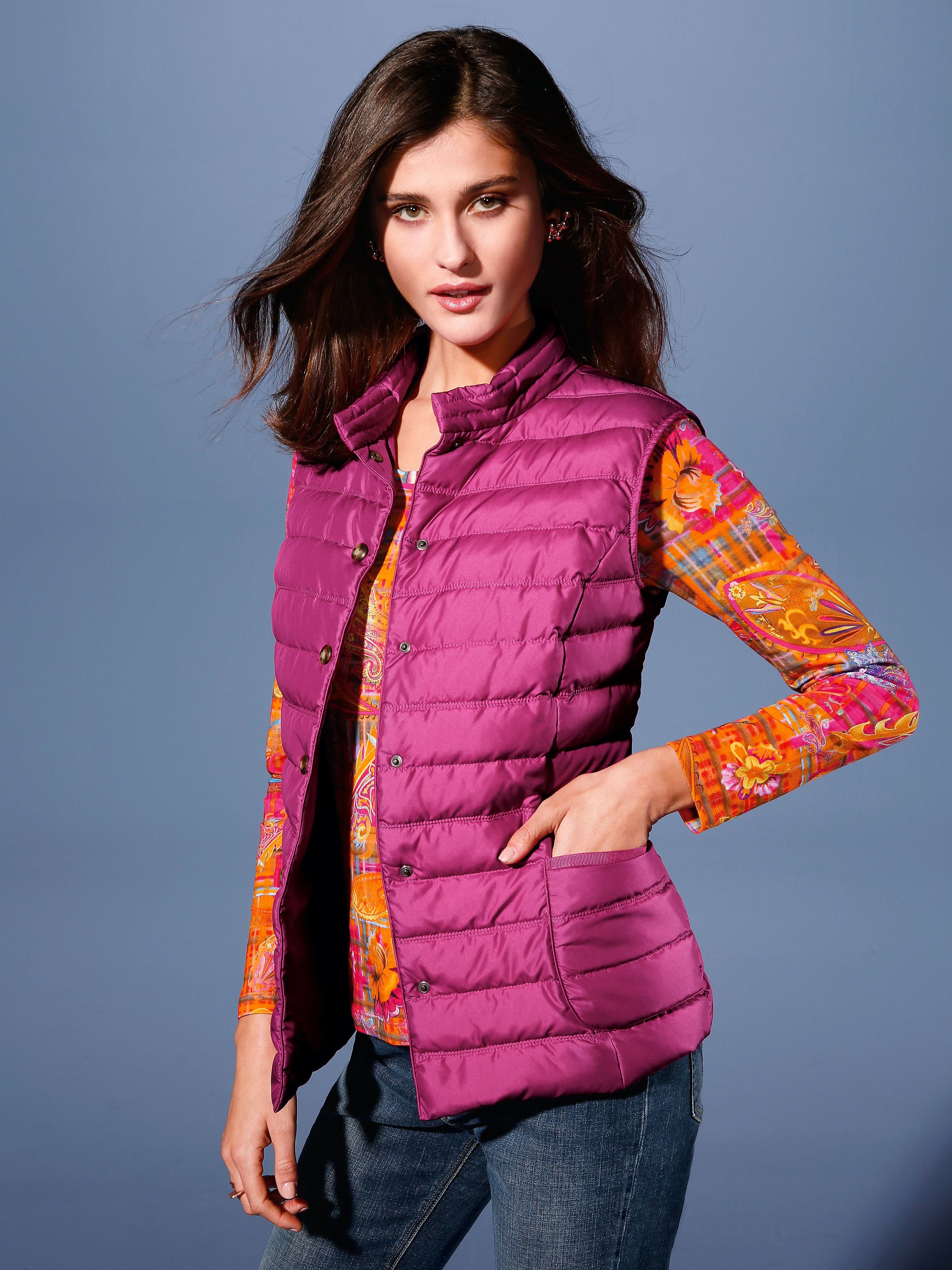 Image of Quilted gilet Schneiders Salzburg bright pink