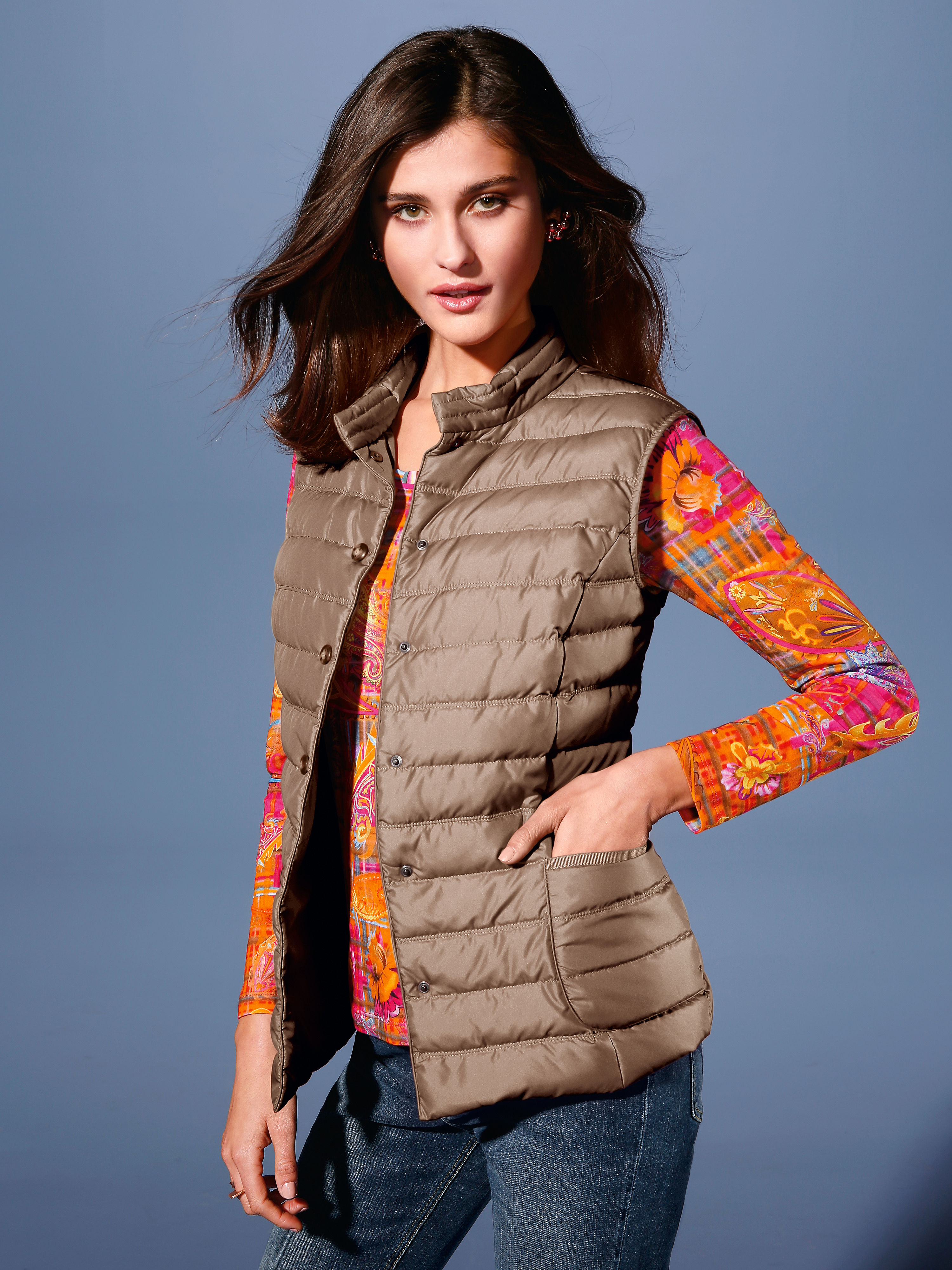 Image of Quilted gilet Schneiders Salzburg beige