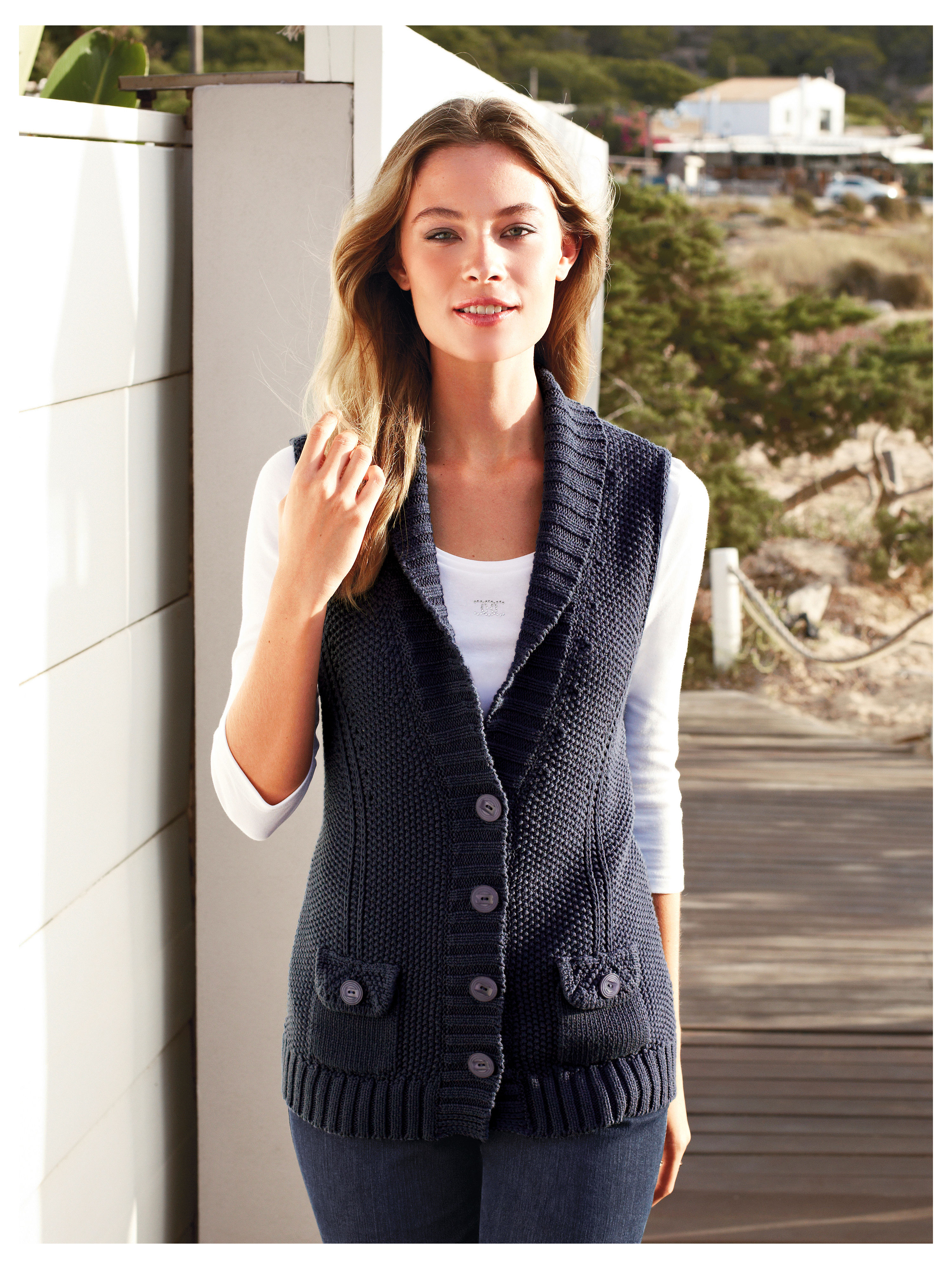 Image of Gilet Peter Hahn blue