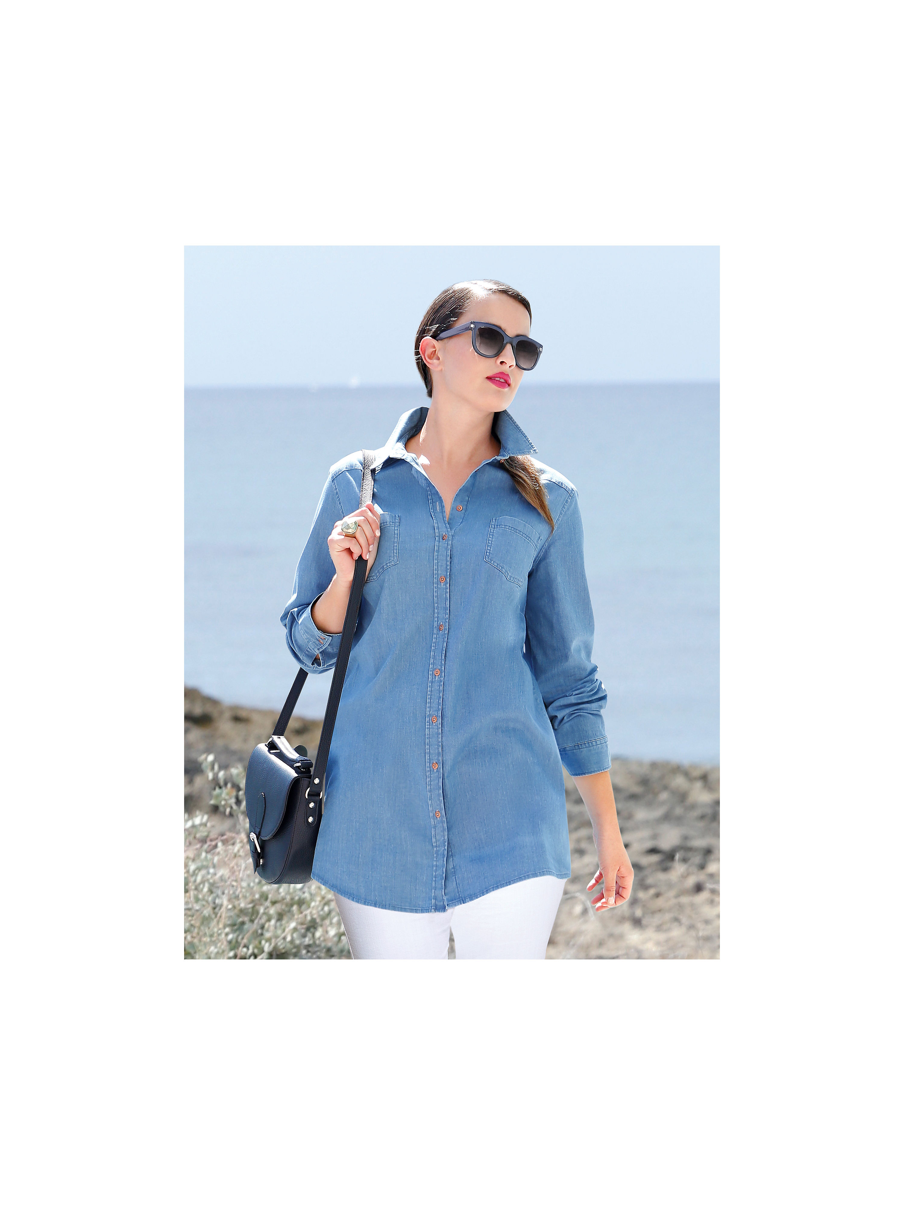 Image of Denim blouse Anna Aura blue