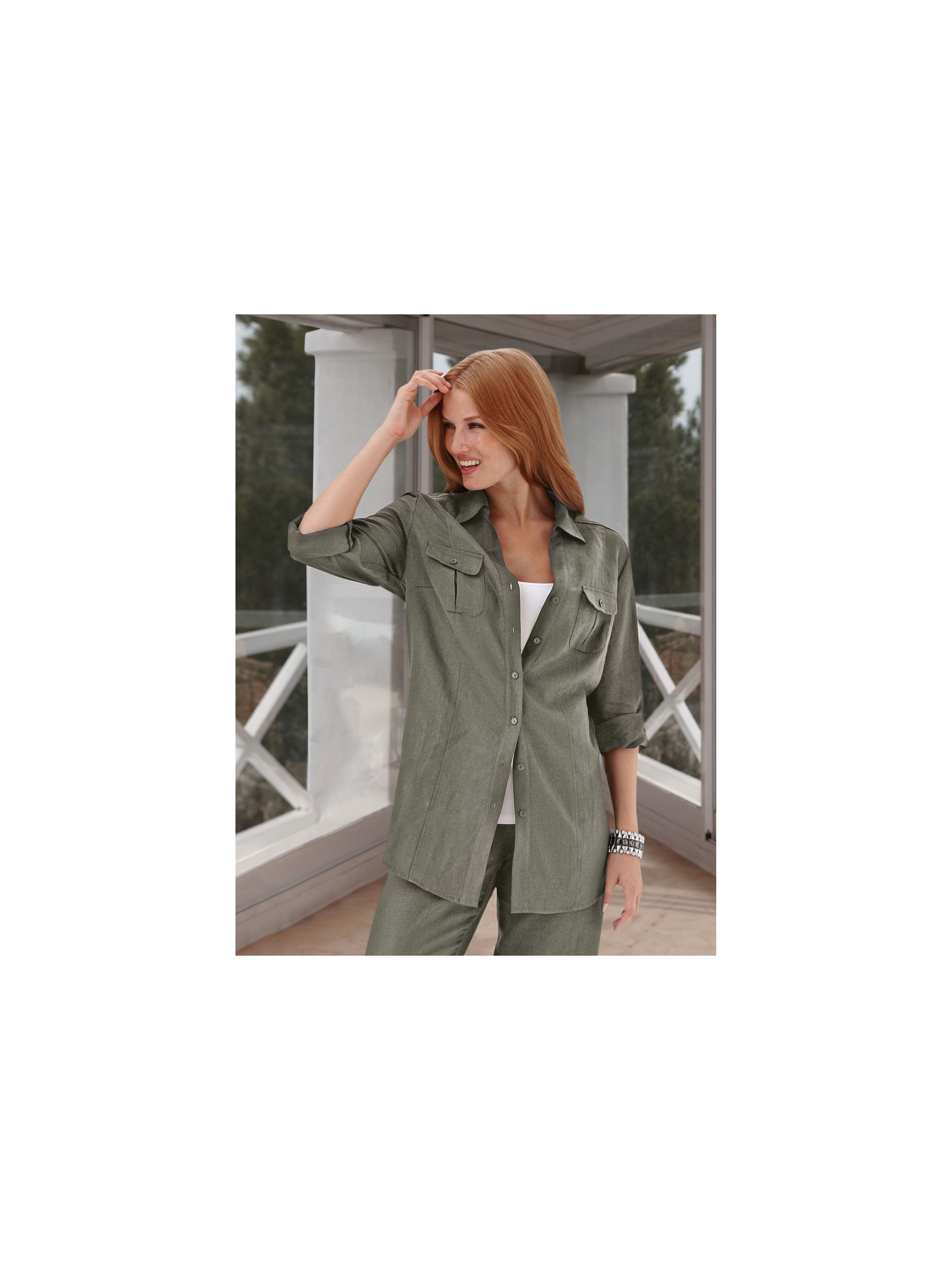 Image of Blouse Anna Aura green size: 18