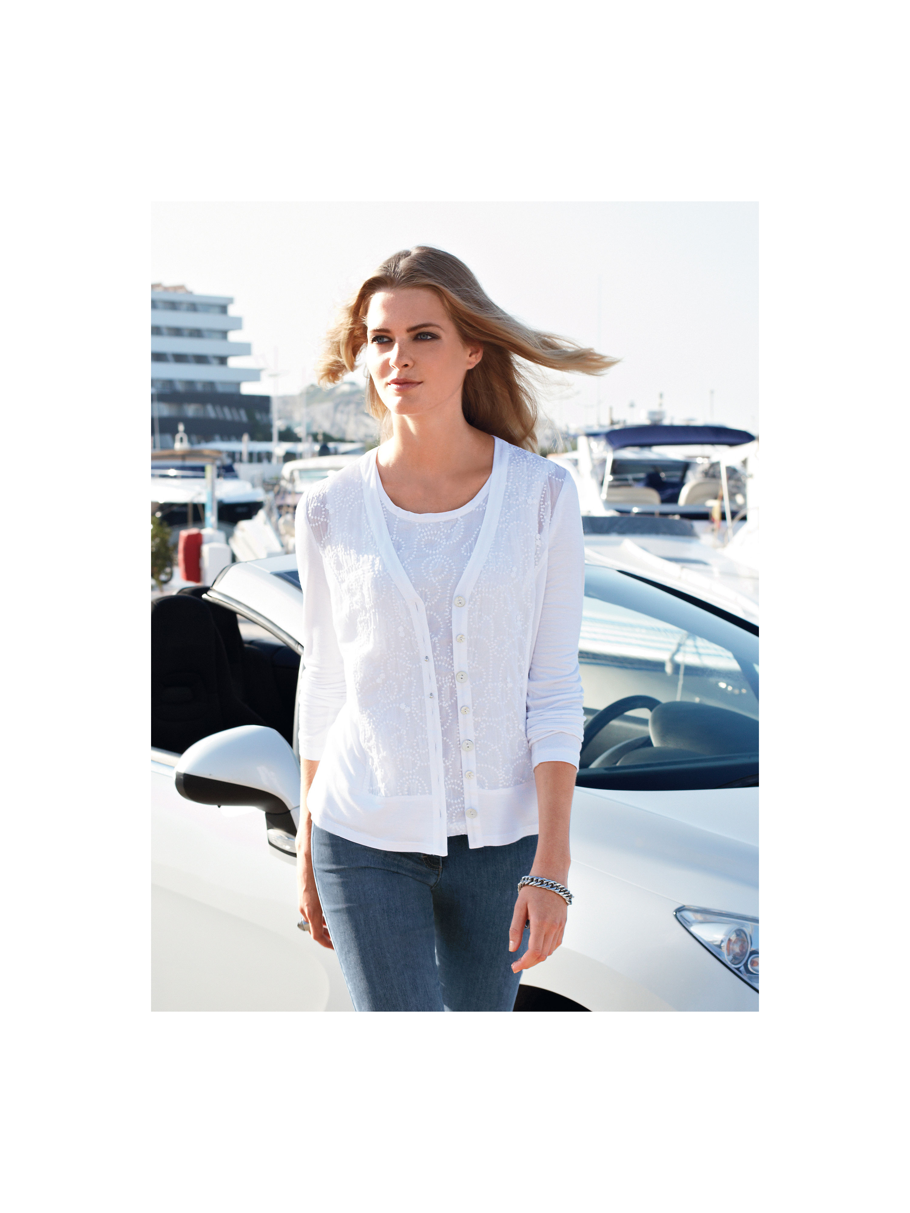 Image of Cardigan Just White white size: 10
