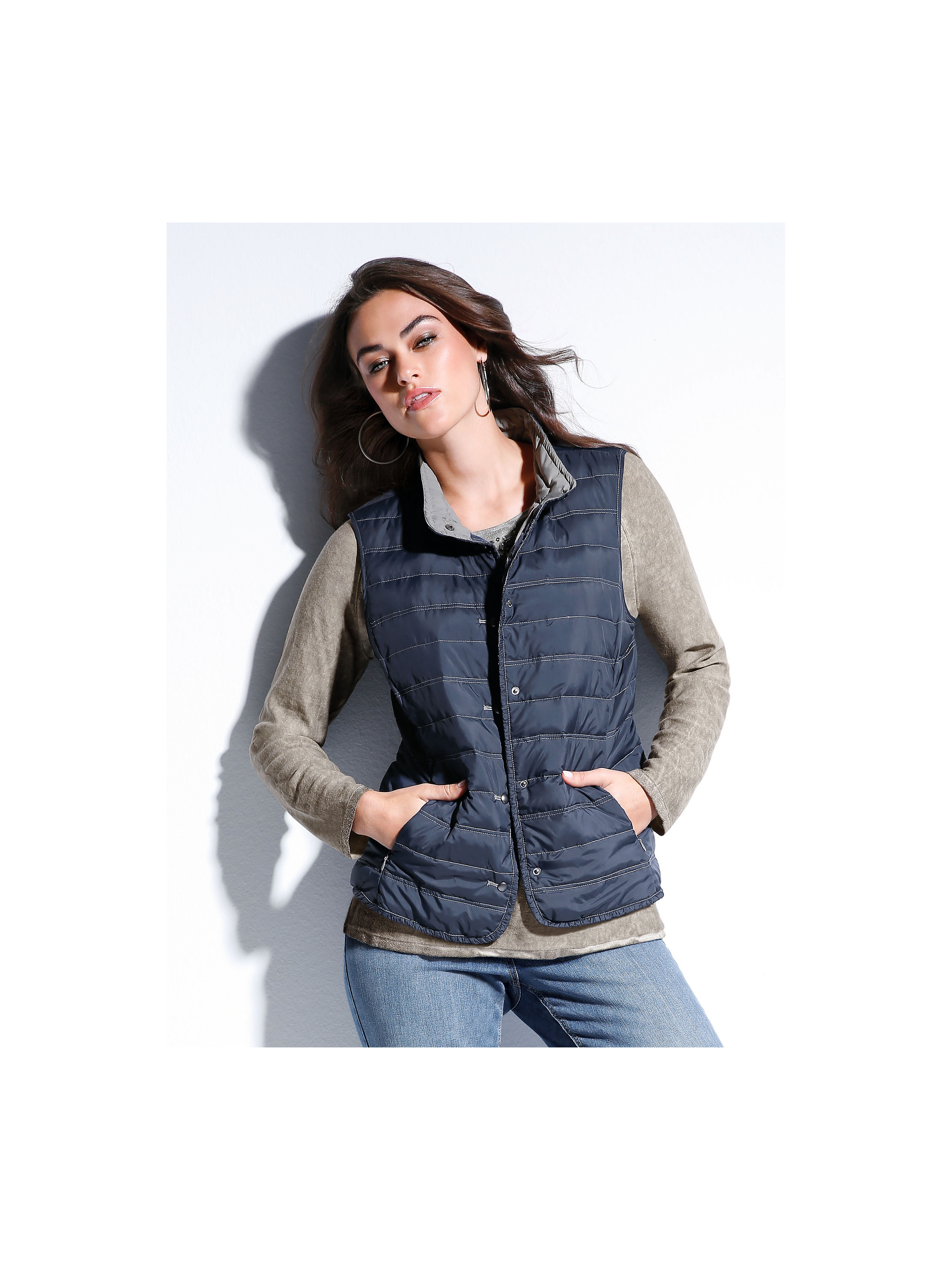 Image of Quilted waistcoat frapp multicoloured