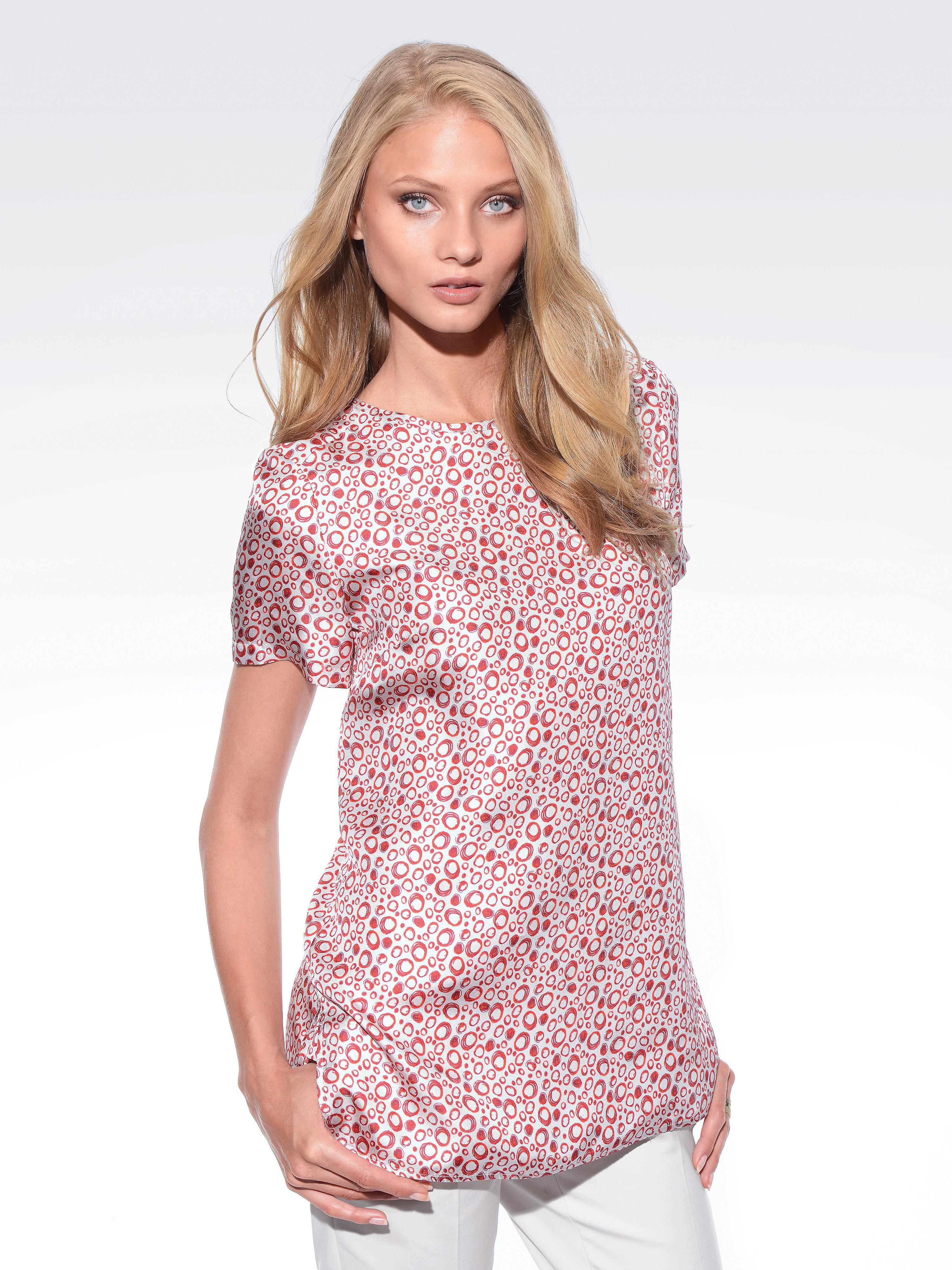 Image of Tunic in 100% silk Fadenmeister Berlin multicoloured size: 12