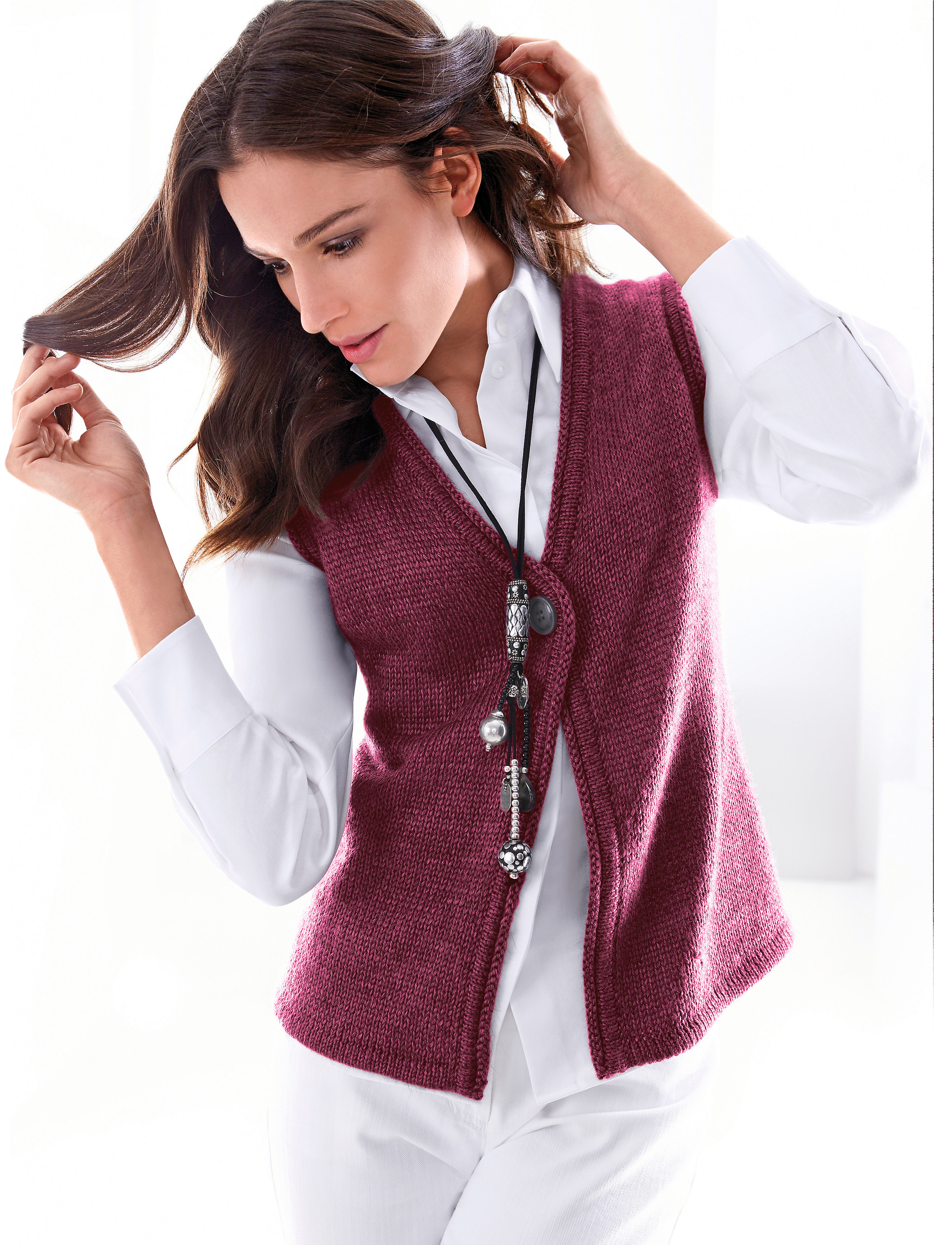 Image of Waistcoat Peter Hahn pale pink