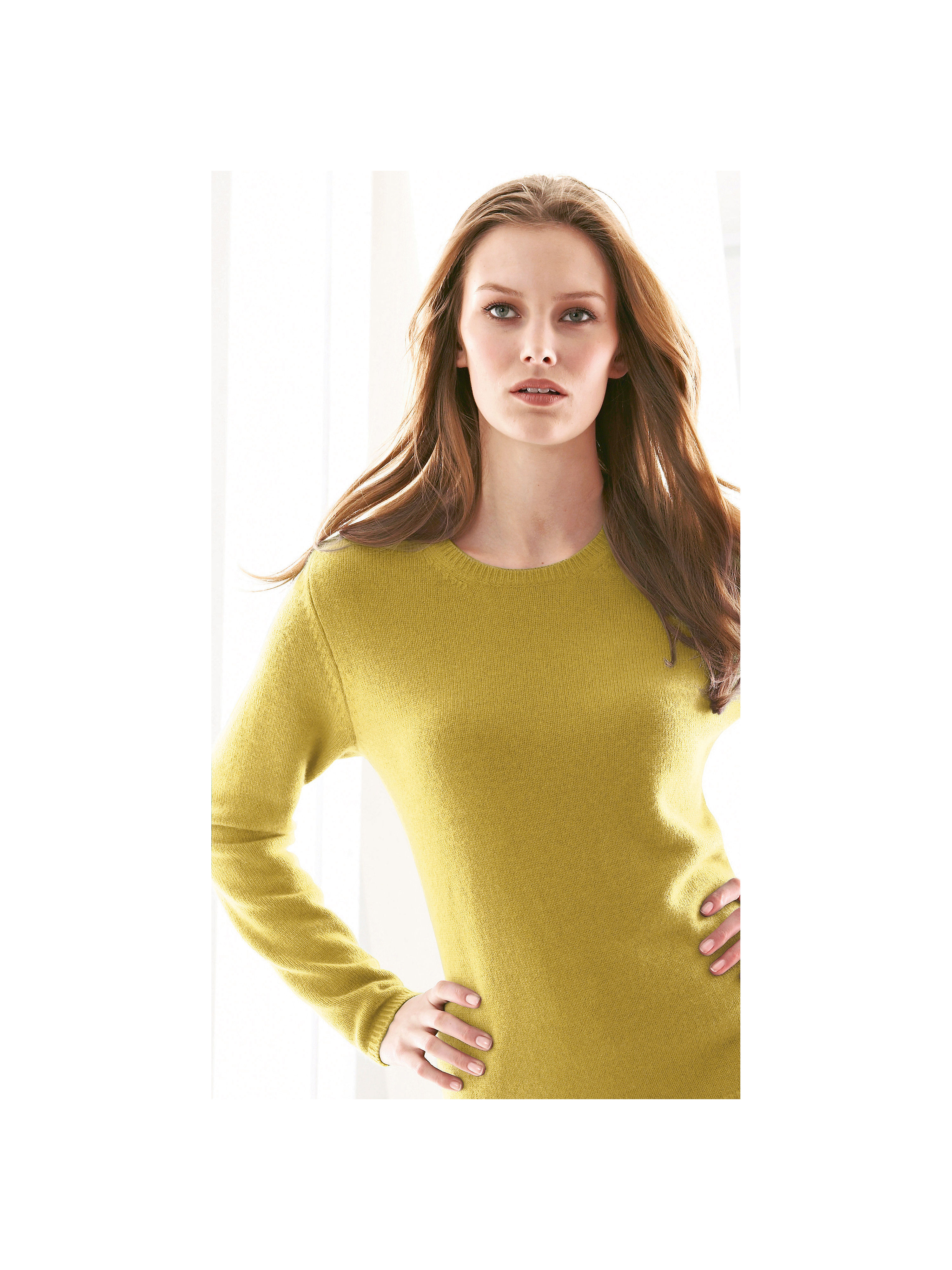 Image of Jumper in pure cashmere cashmere yellow size: 14