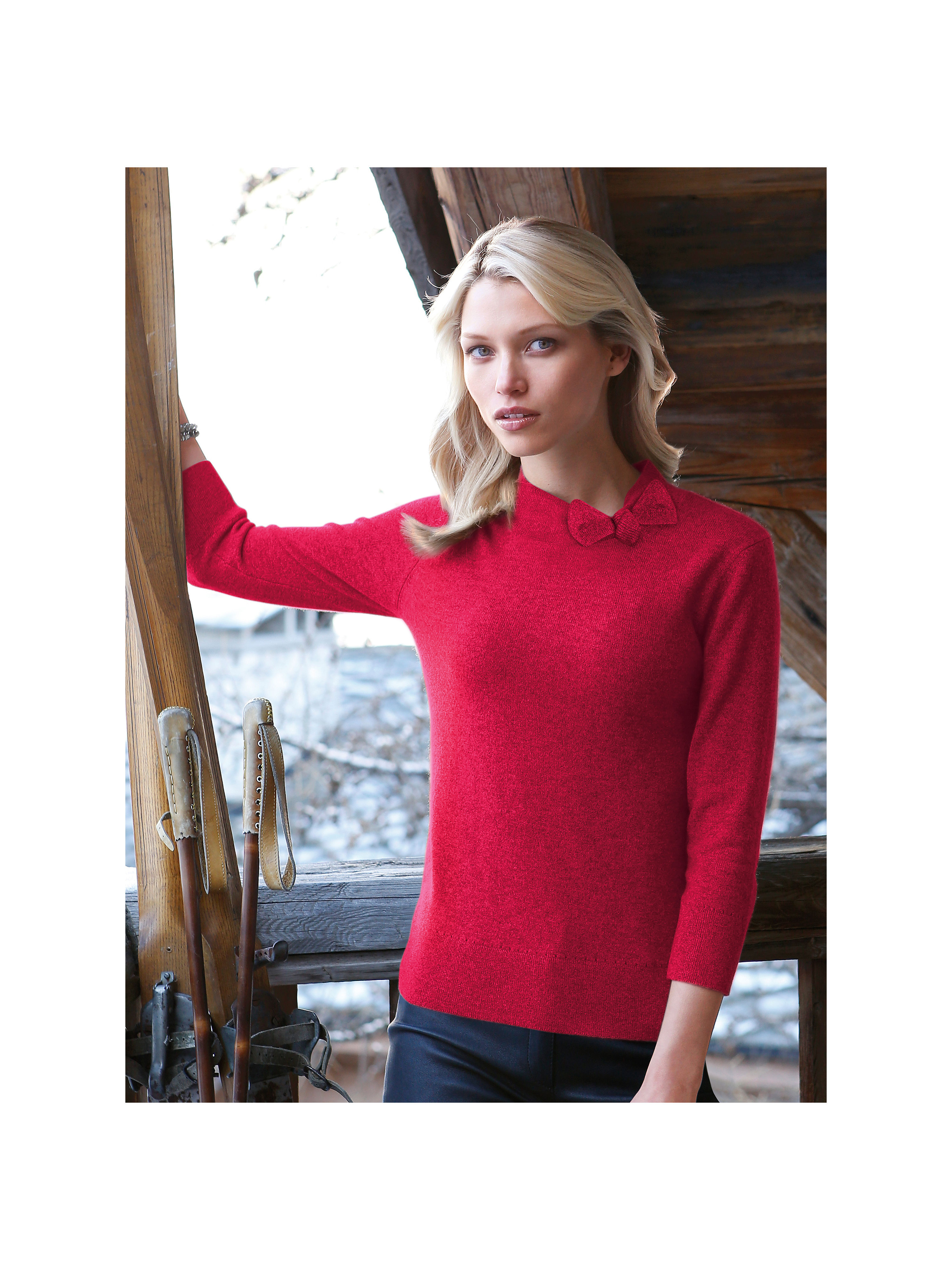 Image of Jumper in 100% cashmere cashmere red size: 18