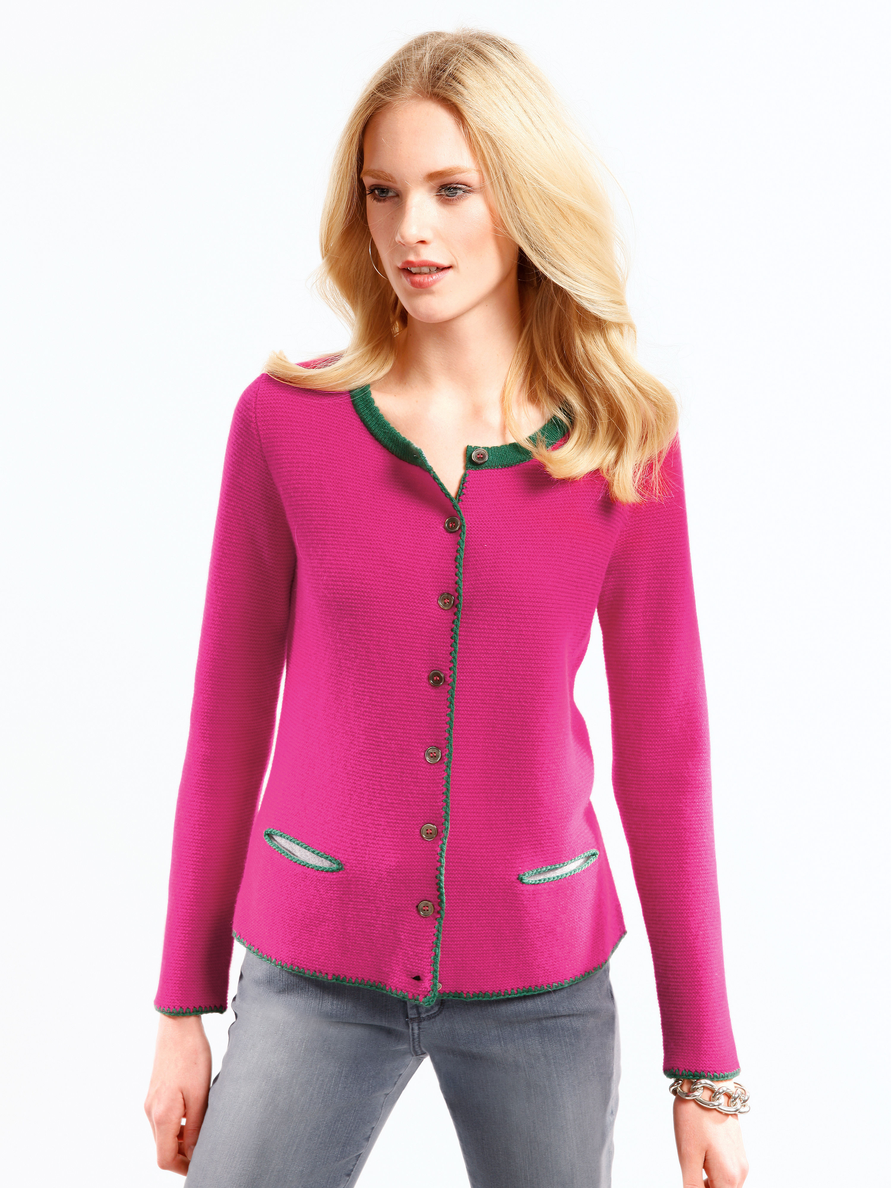 Image of Cardigan in 100% cashmere cashmere multicoloured size: 10