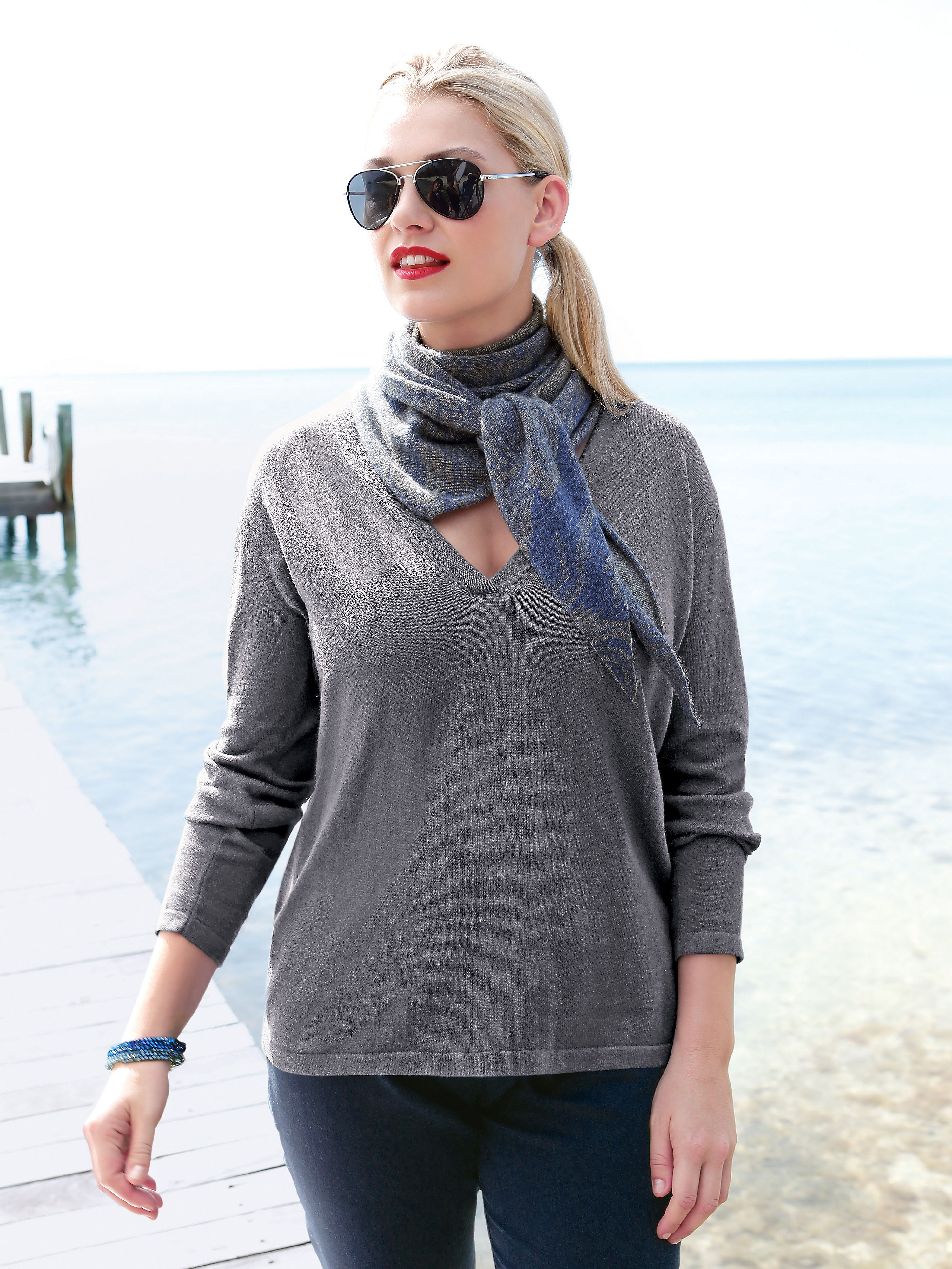 Image of Jumper Anna Aura grey size: 28