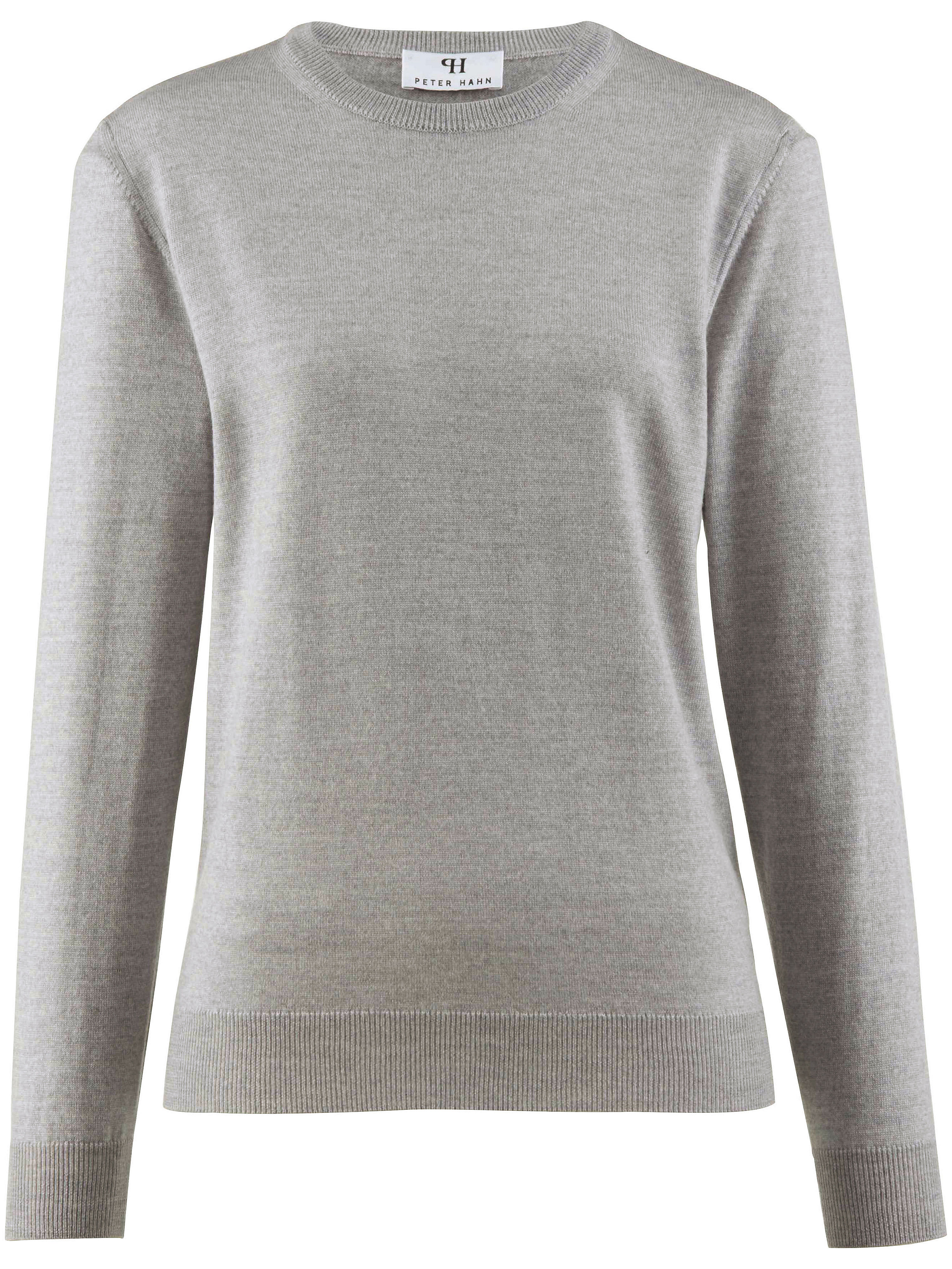 Image of Round neck jumper in 100% new milled wool Peter Hahn multicoloured size: 14