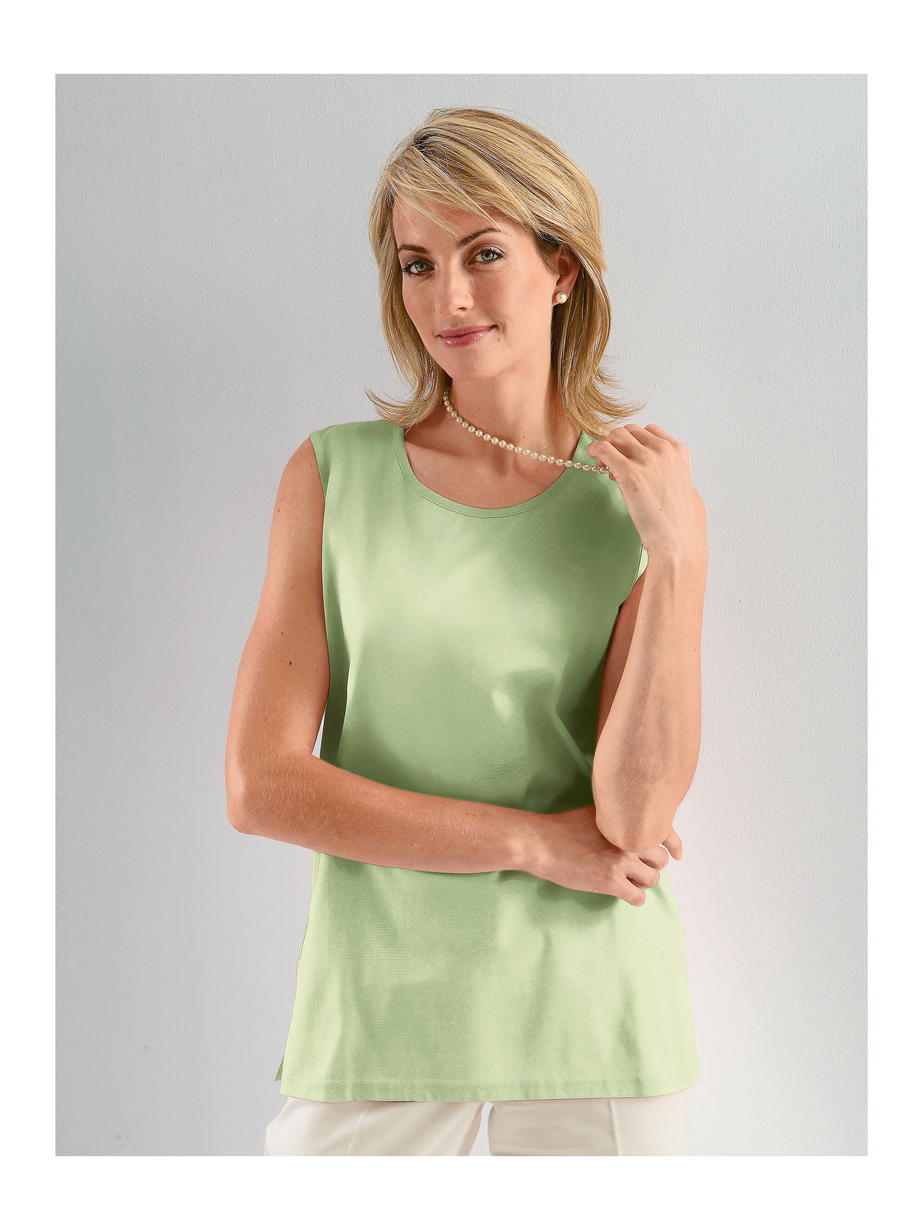 Image of Round neck top Peter Hahn green size: 26