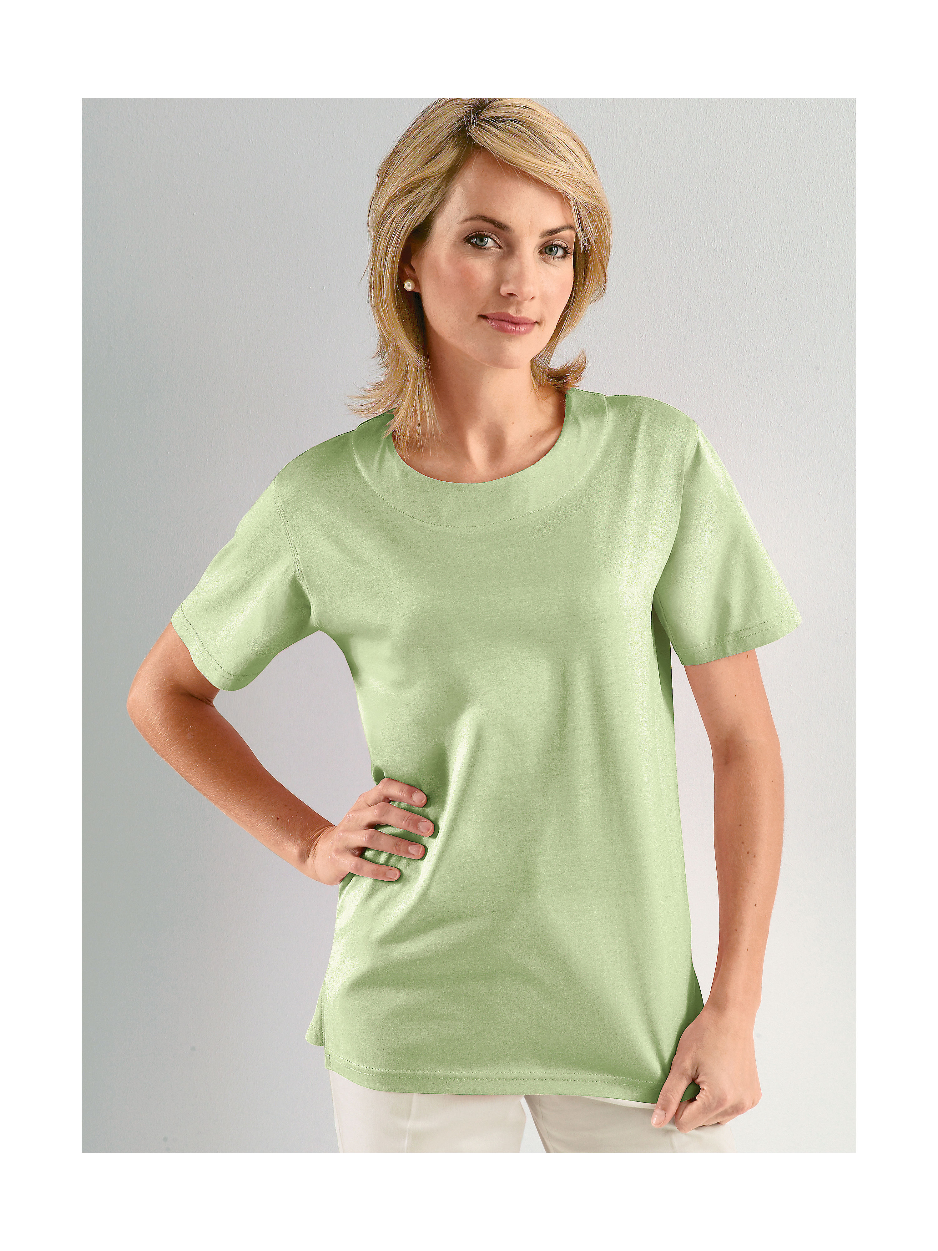 Image of Round neck top Peter Hahn green size: 12