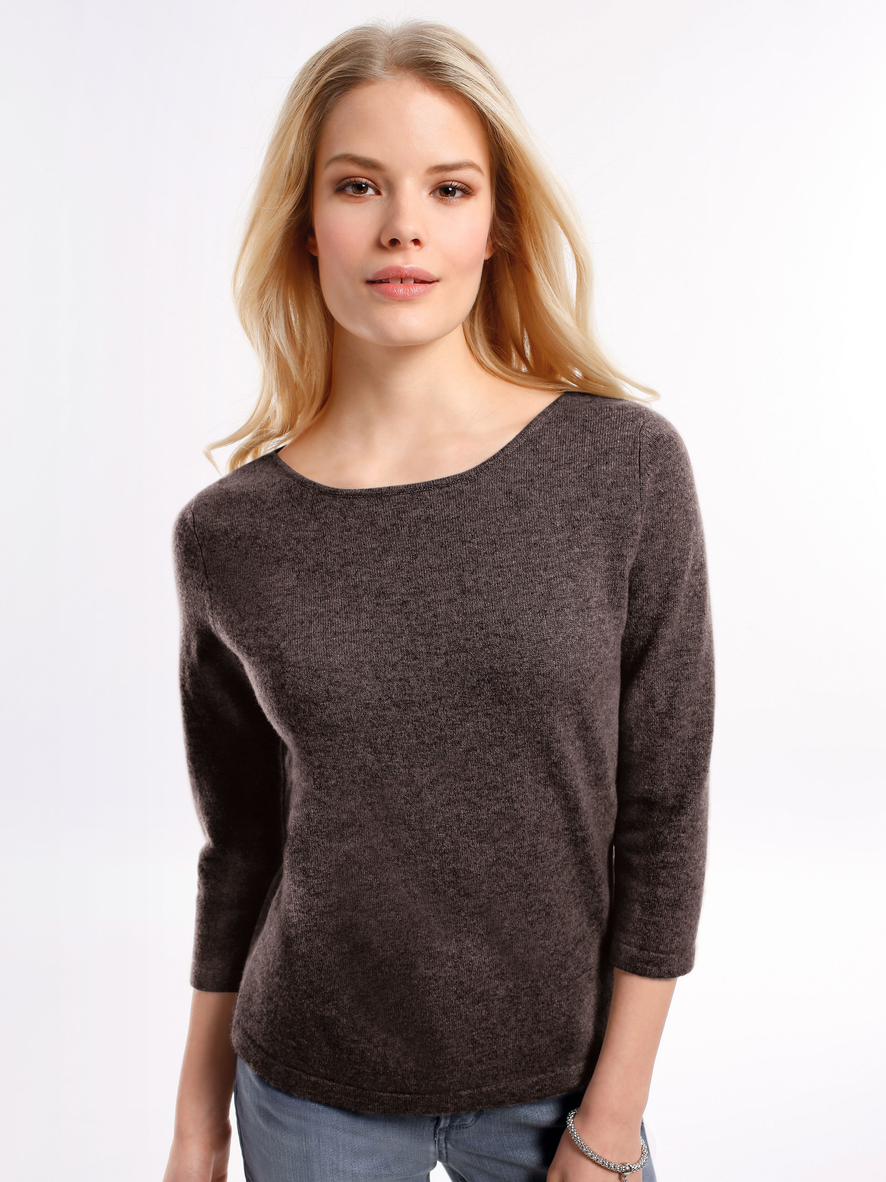Image of Jumper in pure cashmere cashmere brown